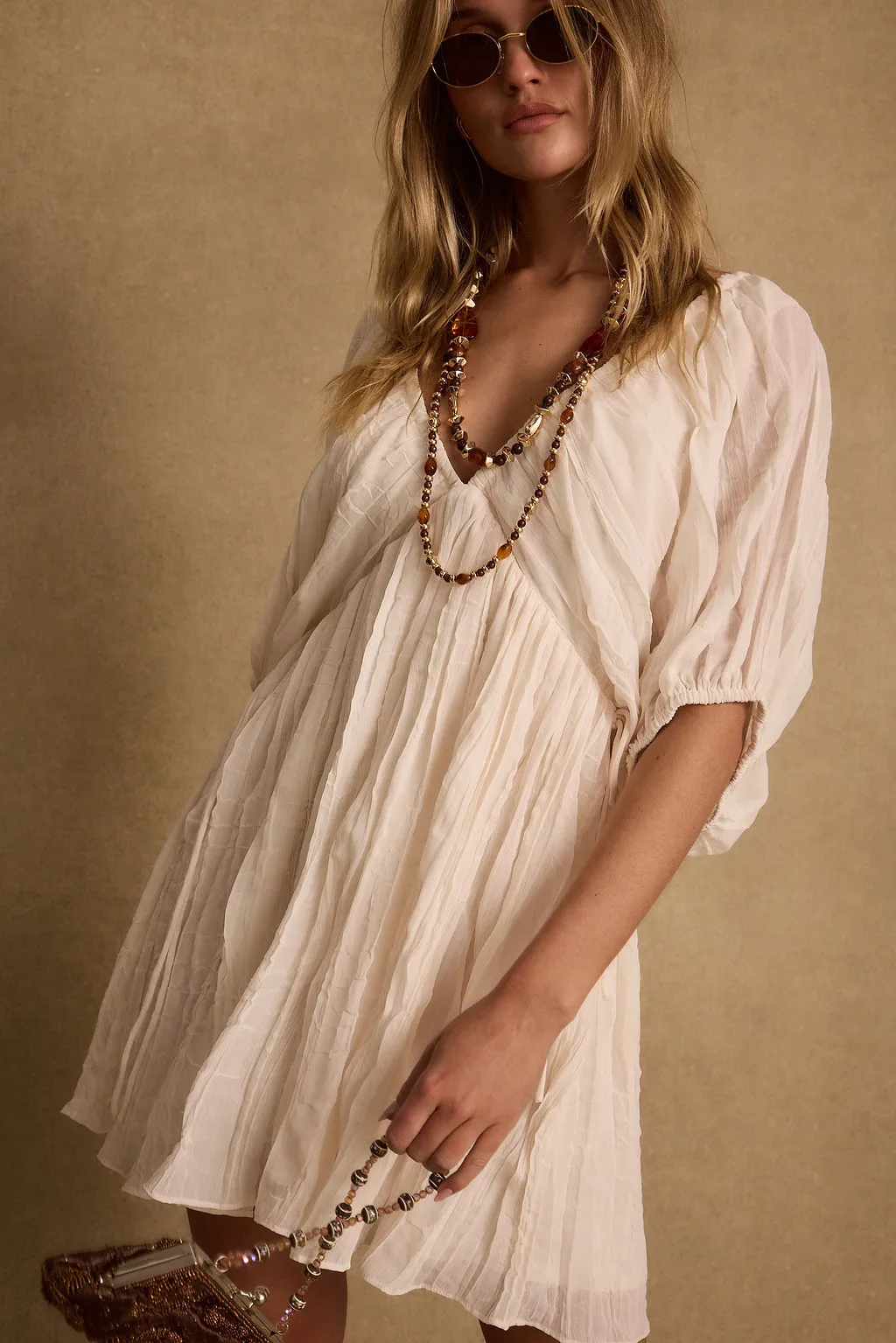 Work-to-Play Wear Nadia Ivory Mini Dress