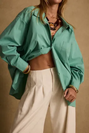 Vacanza Mint Button Up Top Study related