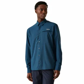 Regatta Mens Travel Packaway Long Sleeve Shirt Eco Dye Technique Performance Fabric