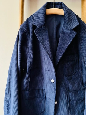 Four Pocket Corduroy Jacket / Navy fall season Multi Pocket