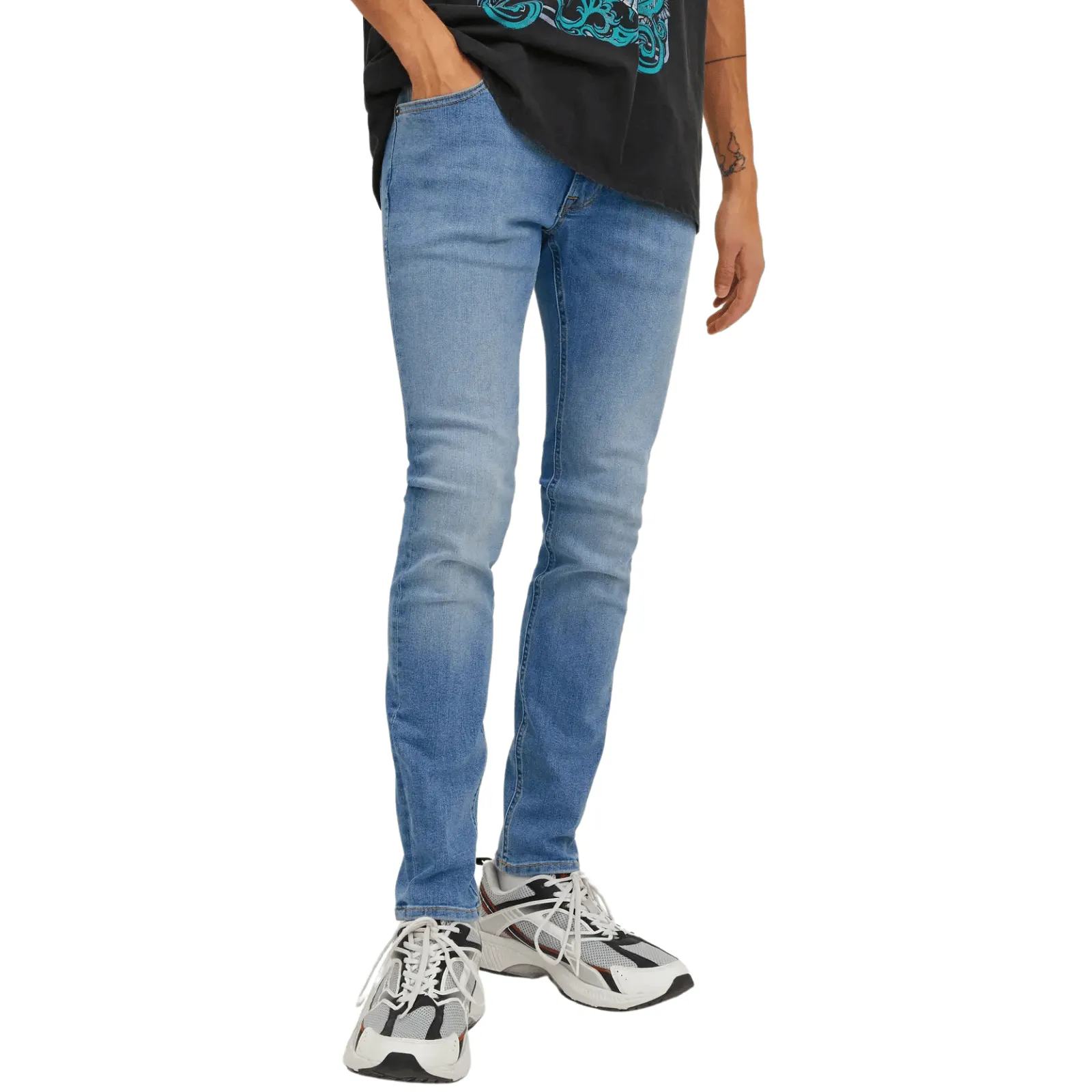 Spring Mood Smooth Work Meeting Matching Basic Jack & Jones Mens Liam Original AKM 770 Skinny Fit Jeans