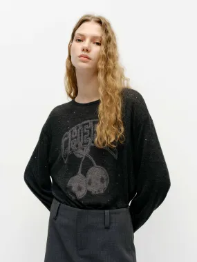 Winter Layer Front Print Wool Sweater