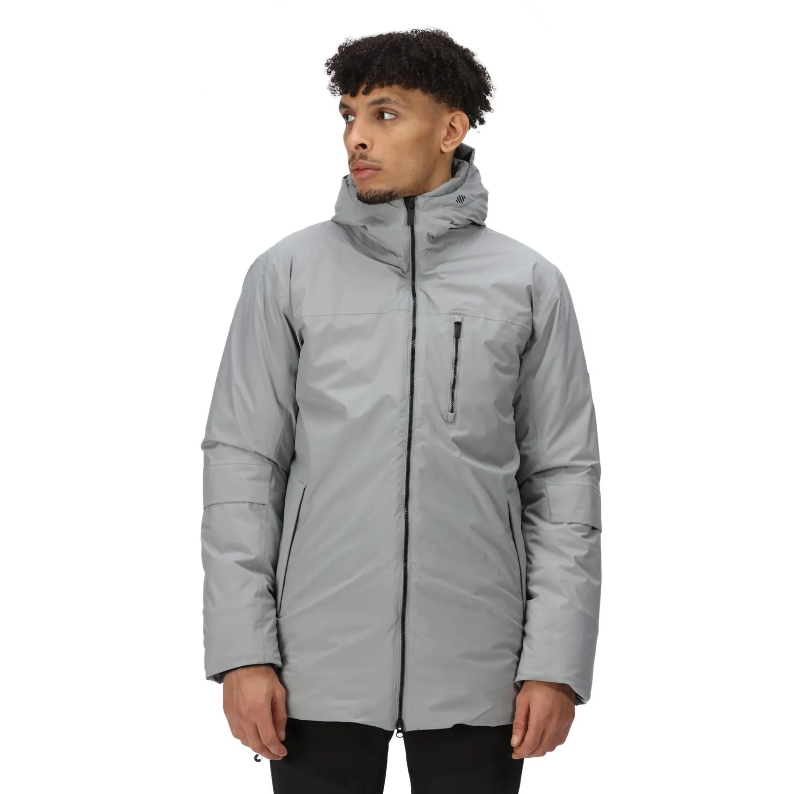 Durable Double Stitching slim cut Regatta Mens Yewbank II Hooded Waterproof Park Jacket - Crocodile