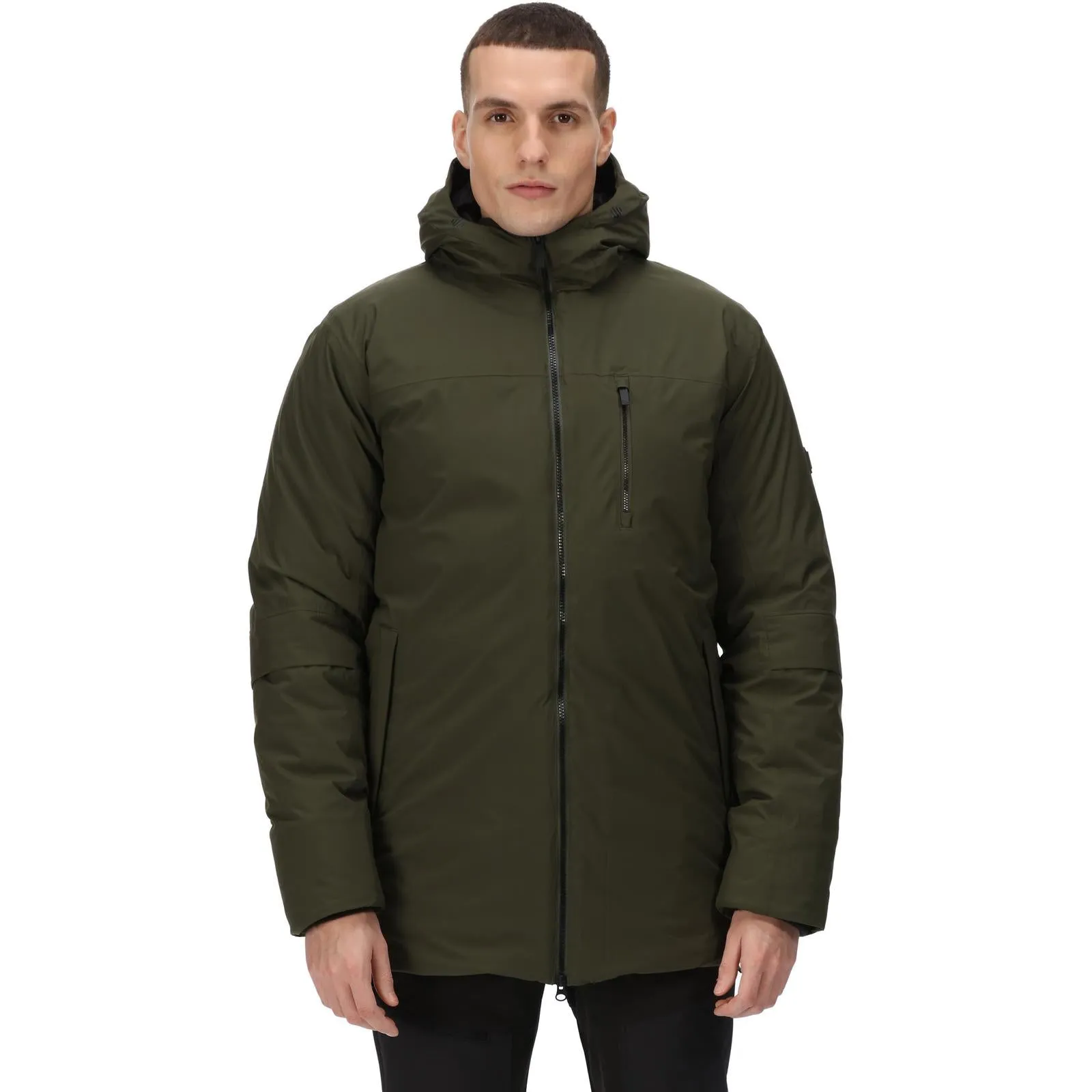 Regatta Mens Yewbank II Hooded Waterproof Park Jacket - Crocodile Cold Resist