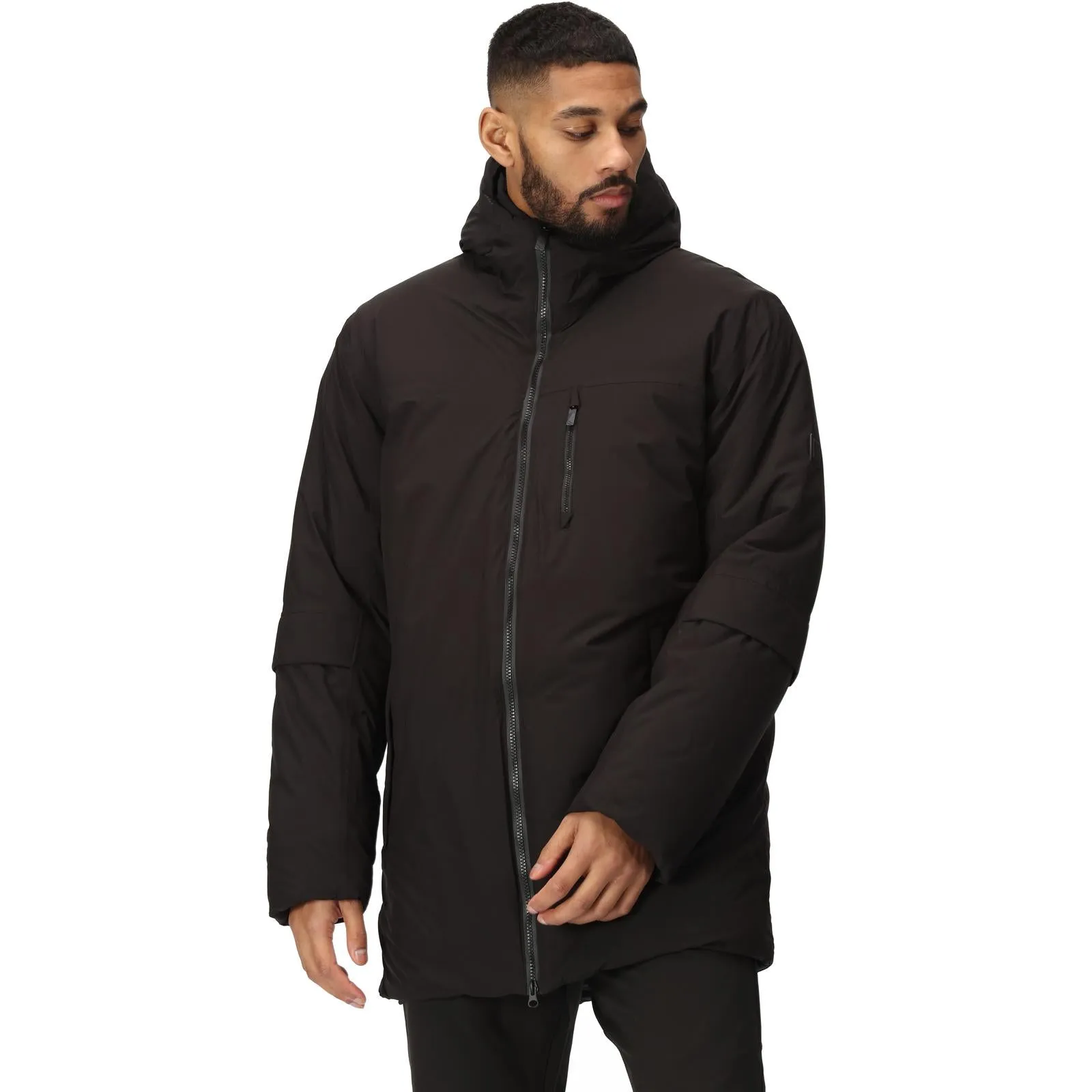Regatta Mens Yewbank II Hooded Waterproof Park Jacket - Crocodile WaterResistant Coating