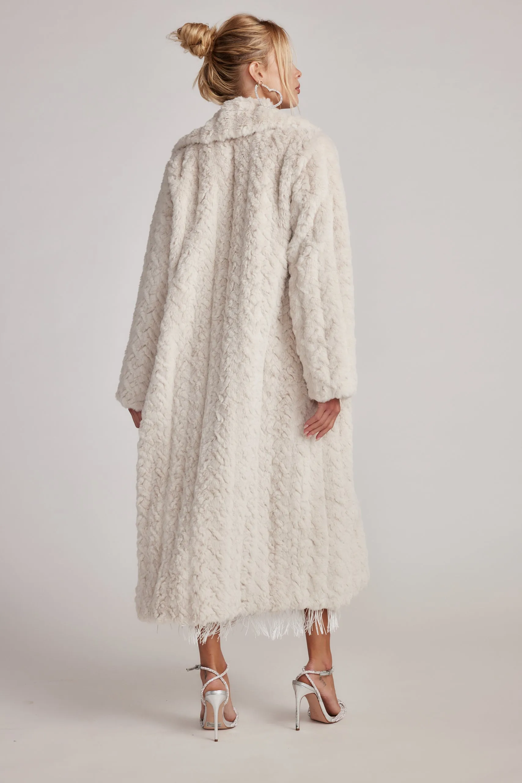 EasyClean Coating Eco Friendly Dyed Fabric Sasha Cream Floor Length Coat