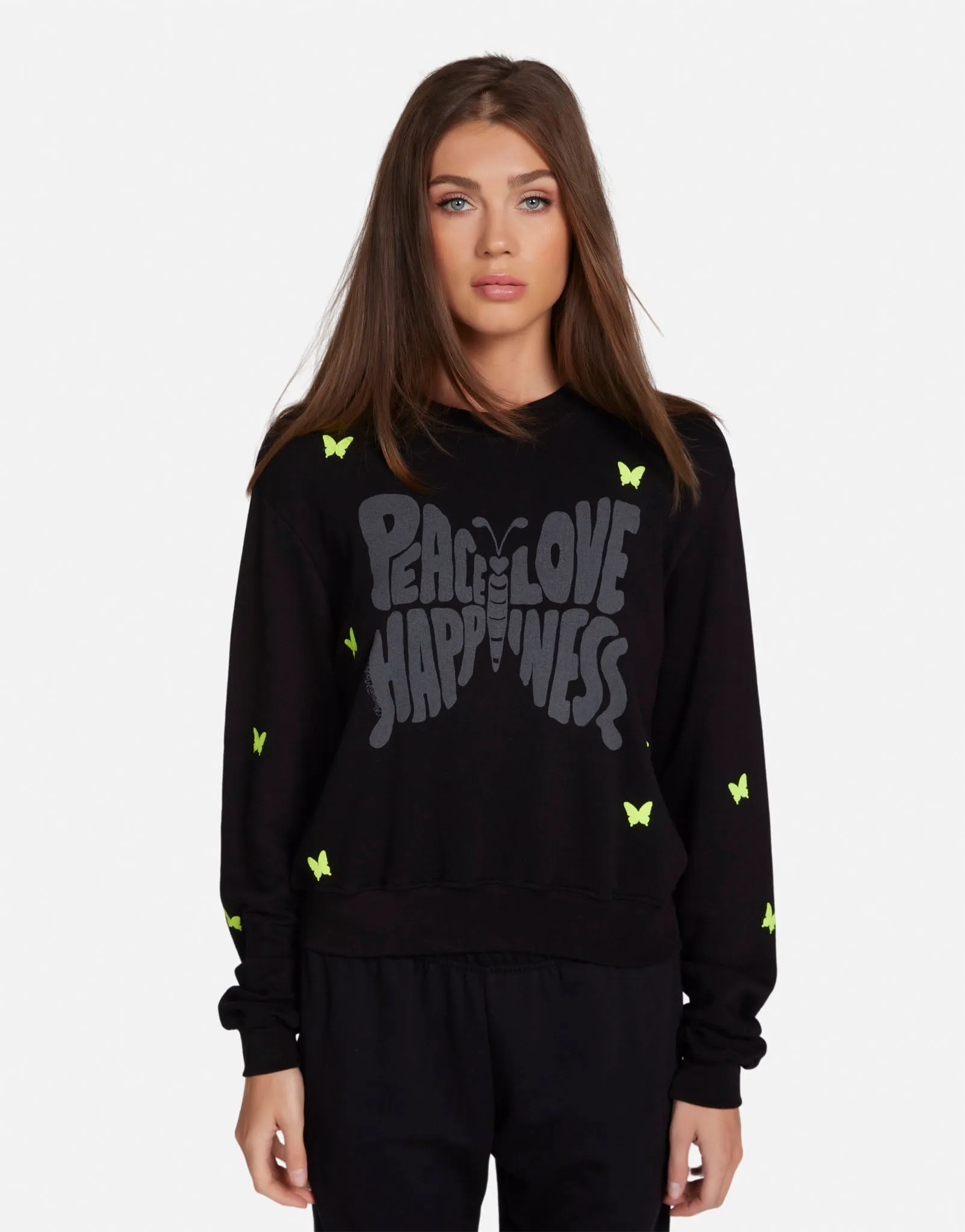 Affordable Spalding Neon Peace Love Butterflies