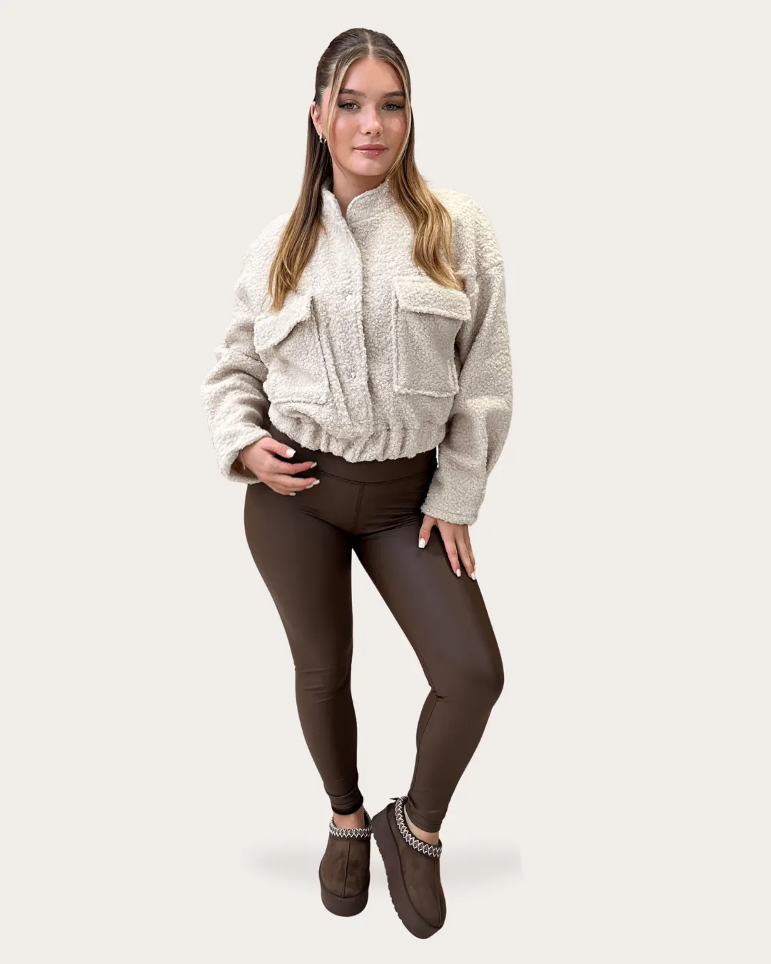 Teddy Bomber Jacket Shock Absorbent Padding