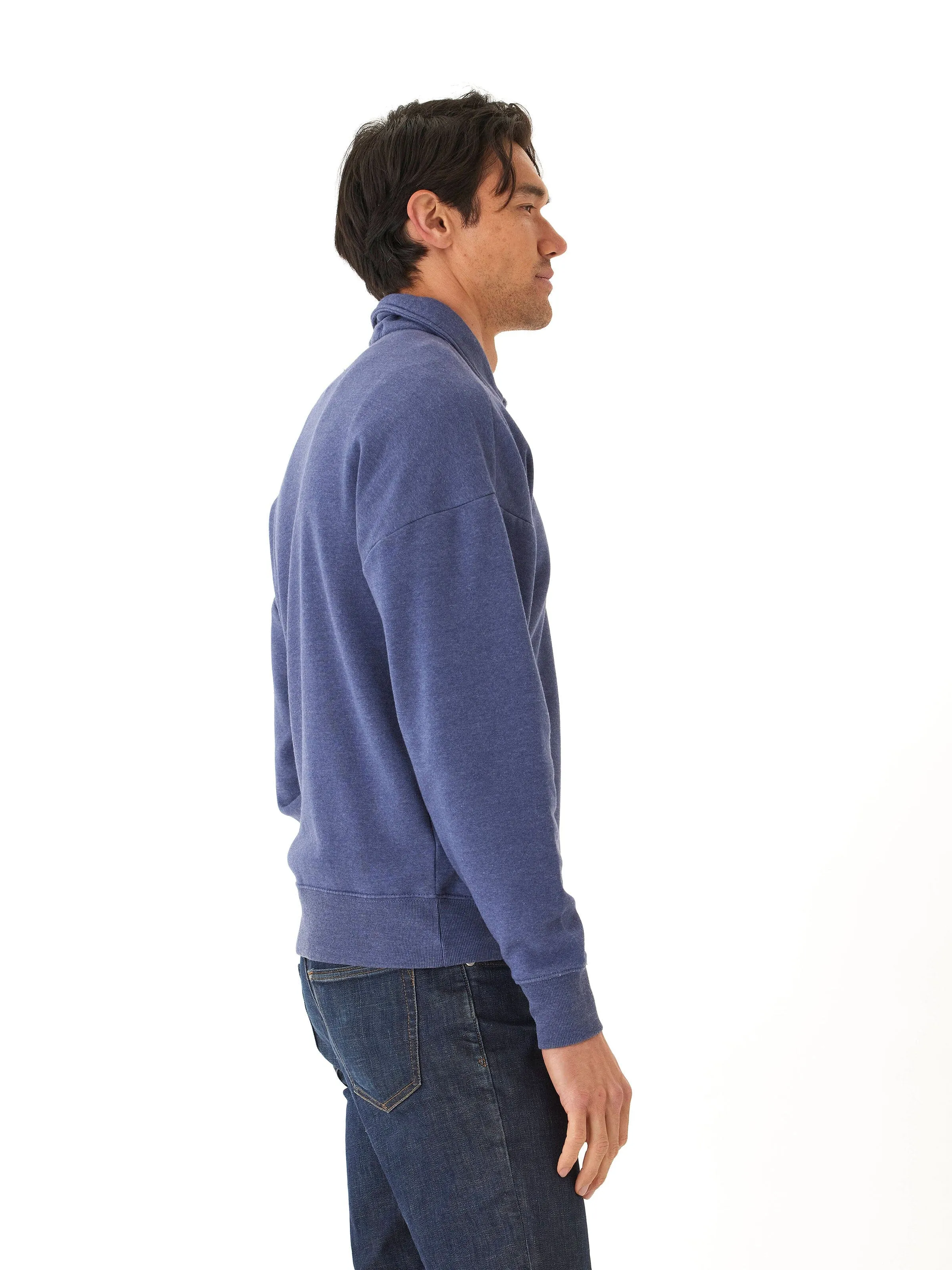 Gabe Mineral Wash Fleece 1/4 Zip Pullover Abrasion Resistant Edging