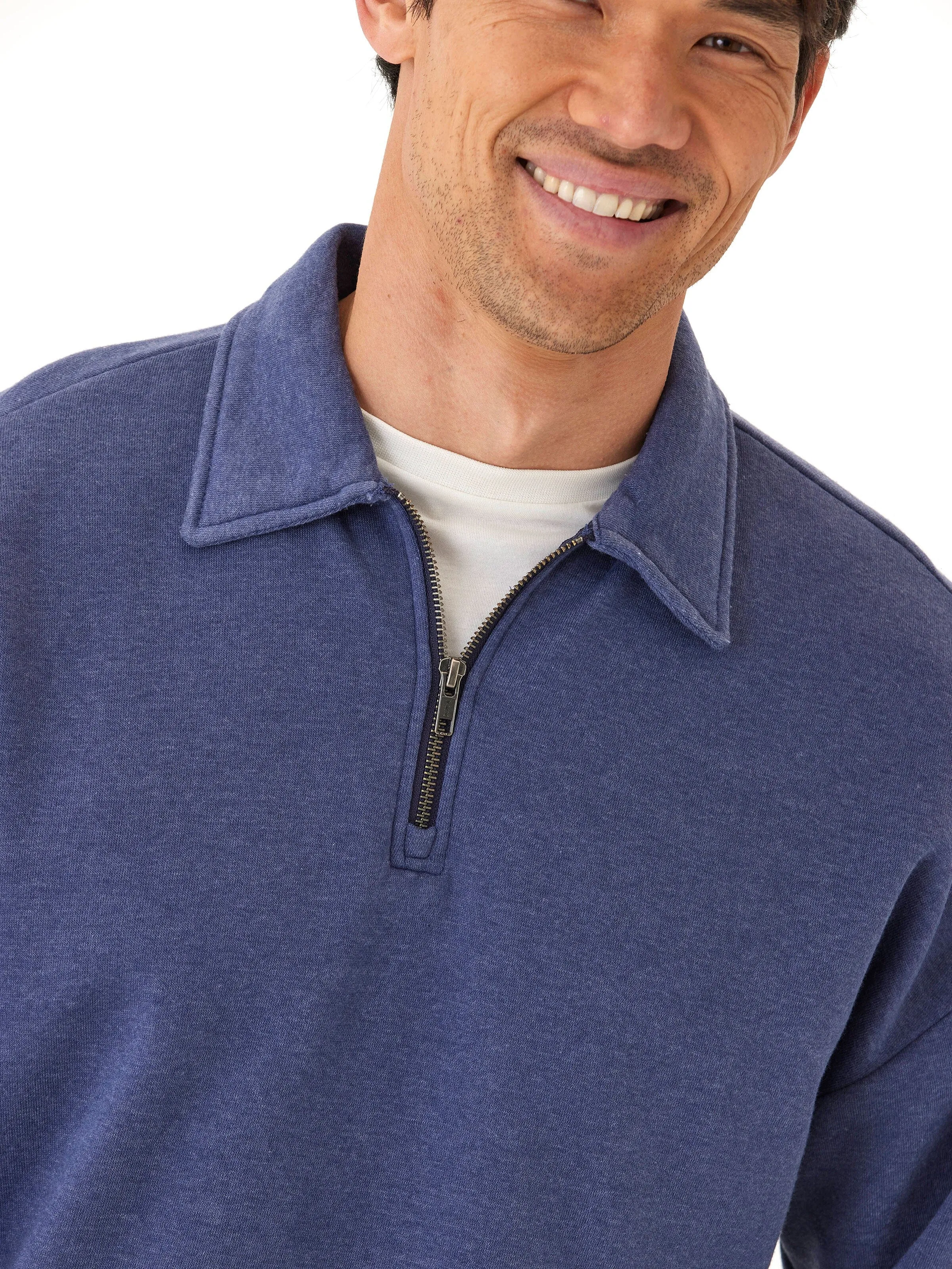 Static Dissipating Threading All Weather Piece Gabe Mineral Wash Fleece 1/4 Zip Pullover