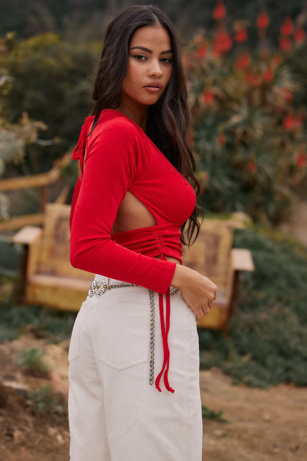 Sports related Nala Red Crop Top