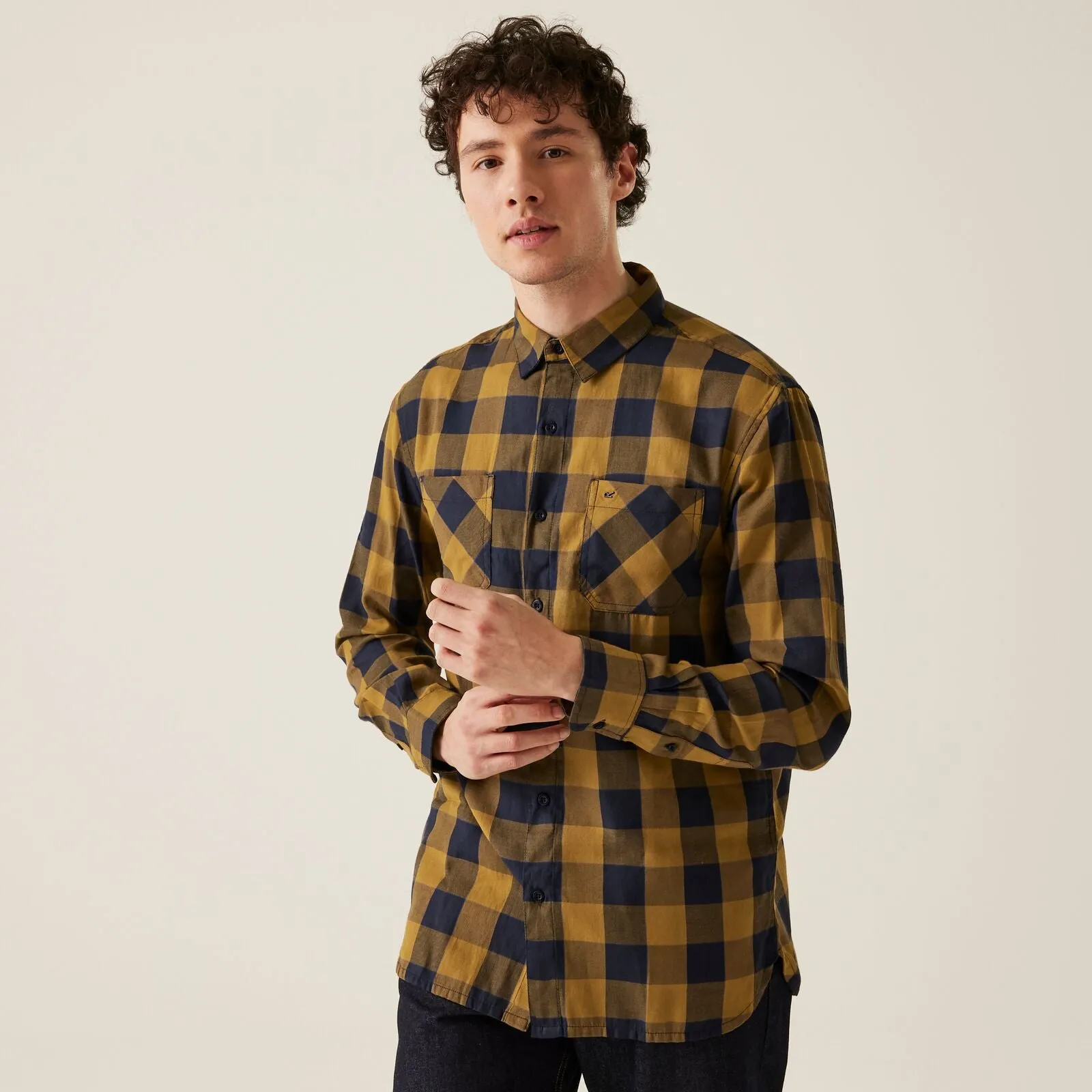 Thermoregulating Fabric Regatta Mens Lance Checked Long Sleeve Shirt