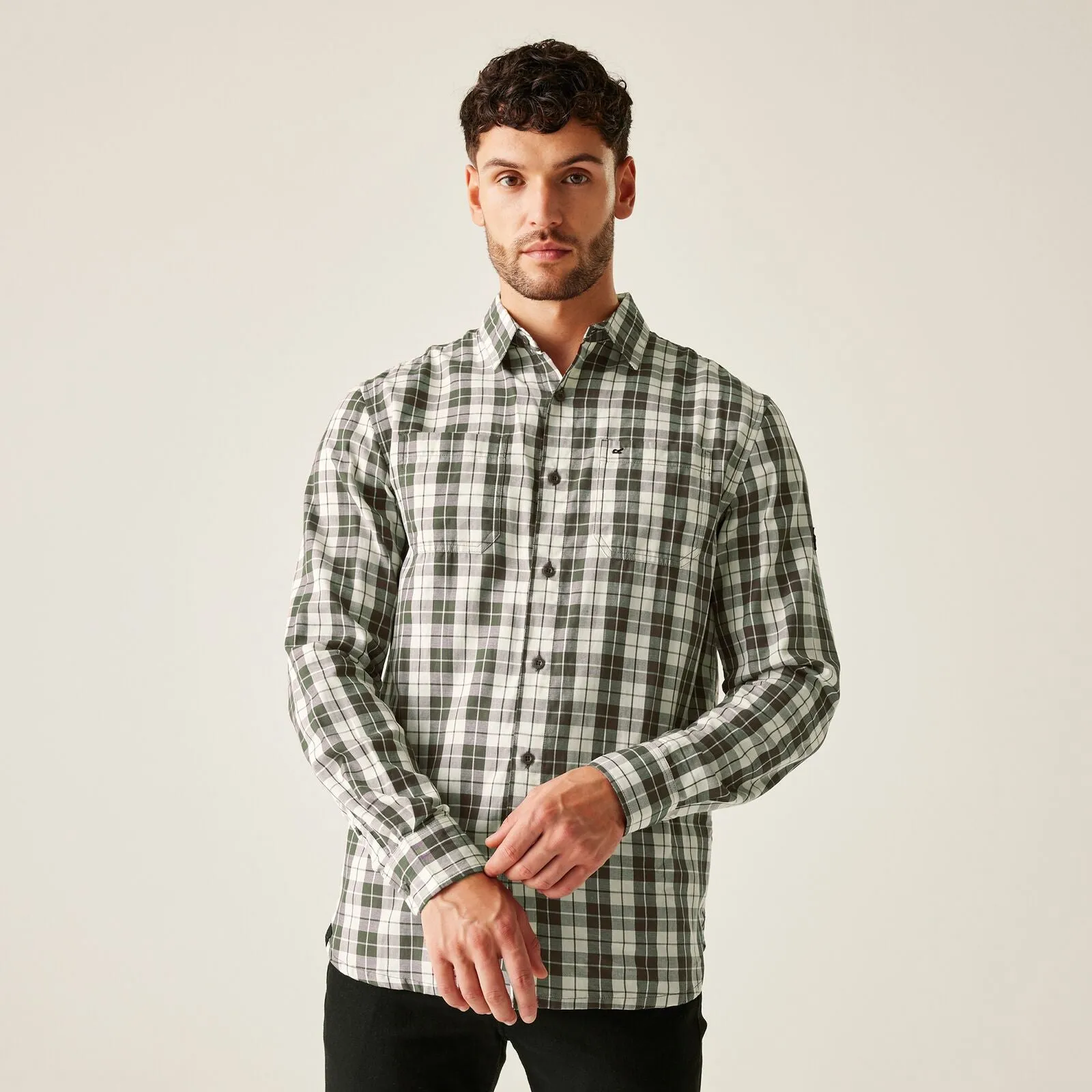 Urban Wear Gift Idea Regatta Mens Lance Checked Long Sleeve Shirt