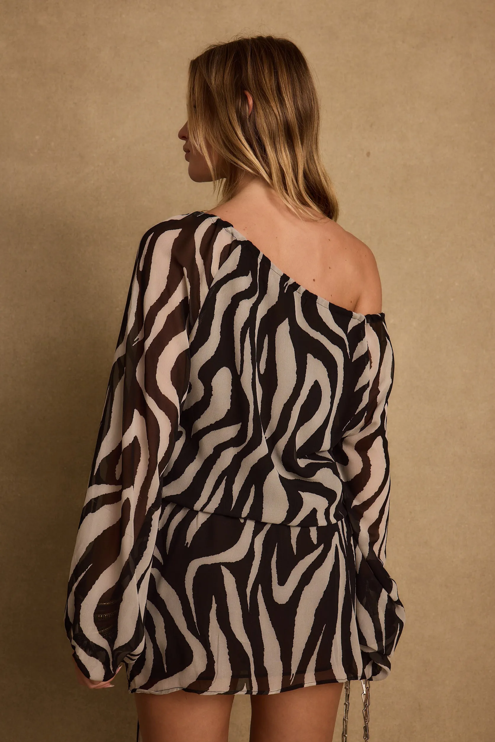 Button Chic Gina Zebra Mini Dress