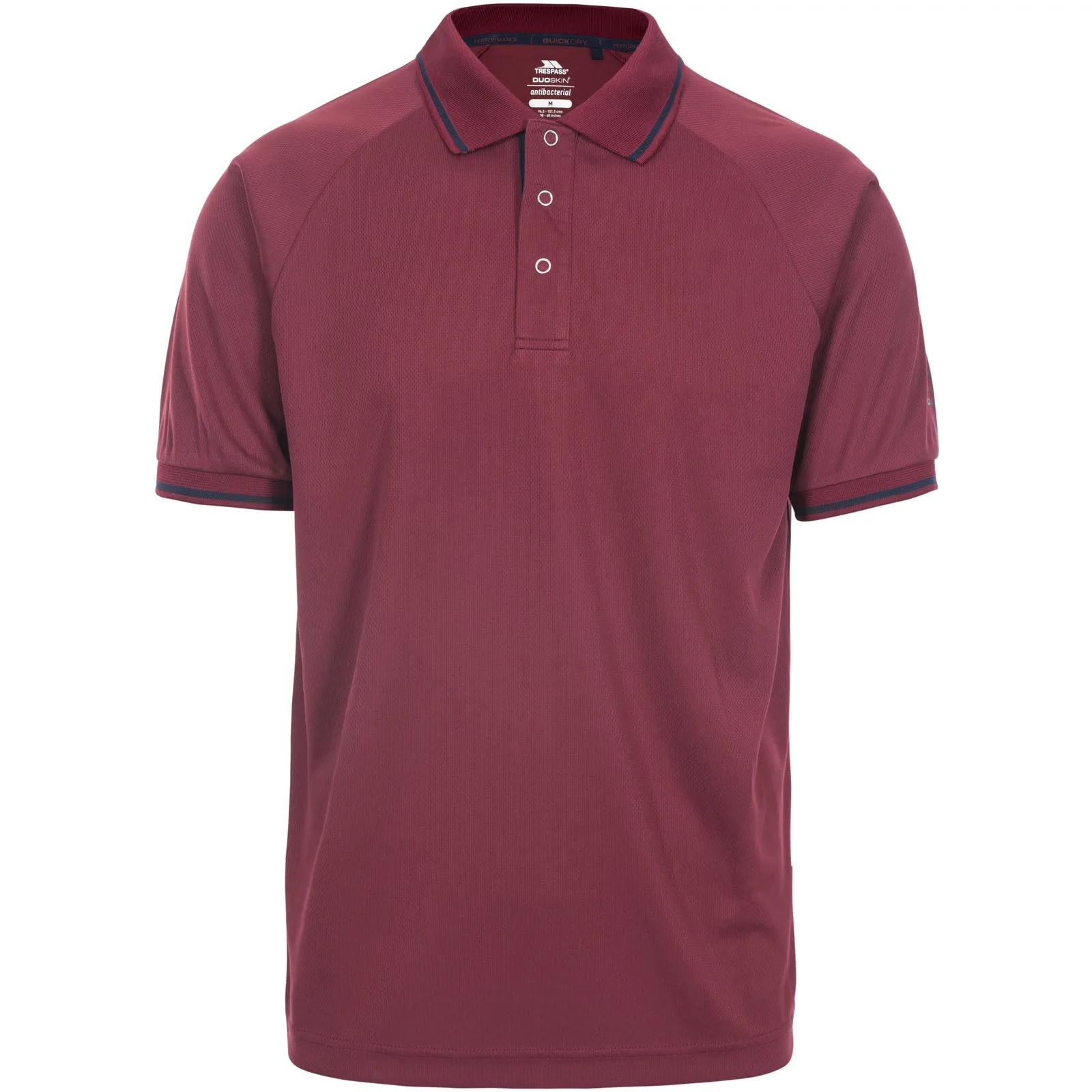 Chic Fit Trespass Mens Bonington Quick Dry Polo Shirt