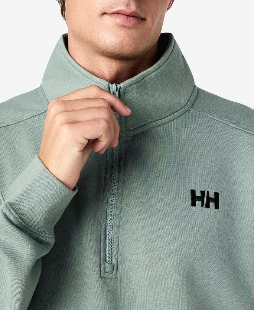 WrinkleFree Weaving ButtonDownCollar HALF ZIP FLEECE, Cactus