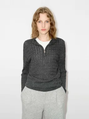 Half Zip Wool Sweater Sport Performance UV Protective Coating