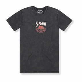 Edgy VintageWashEffect Stone Washed "Pohutukawa" Tee