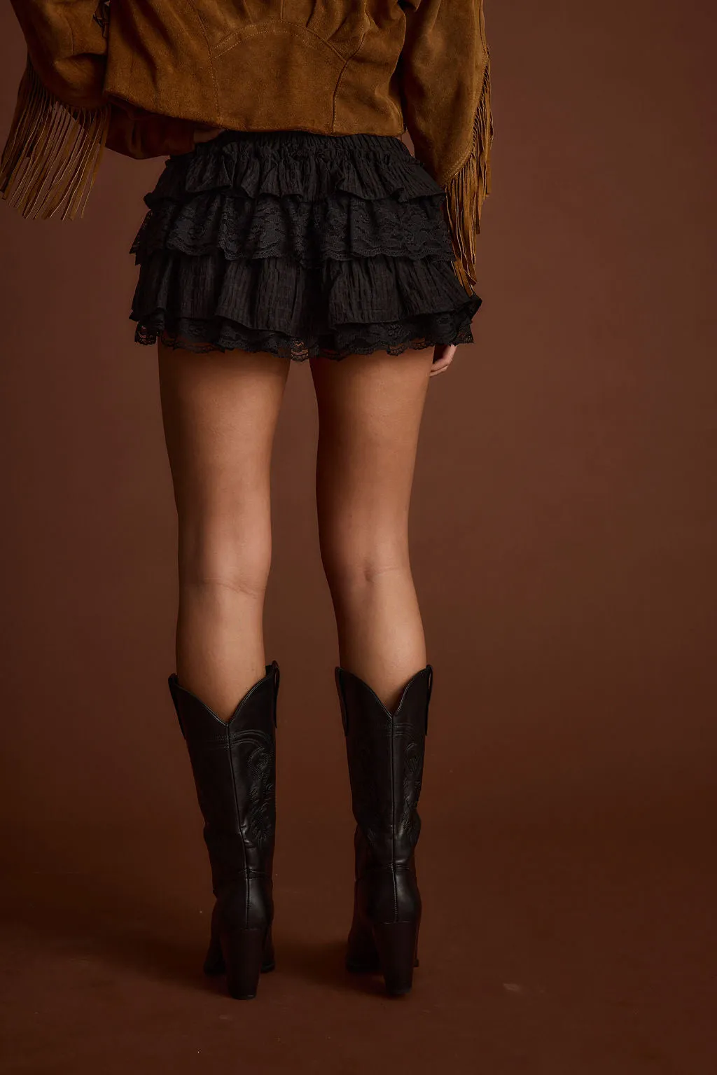 Heartstrings Black Ruffle Bloomer Shorts Quick Movement Fit On-The-Go Style
