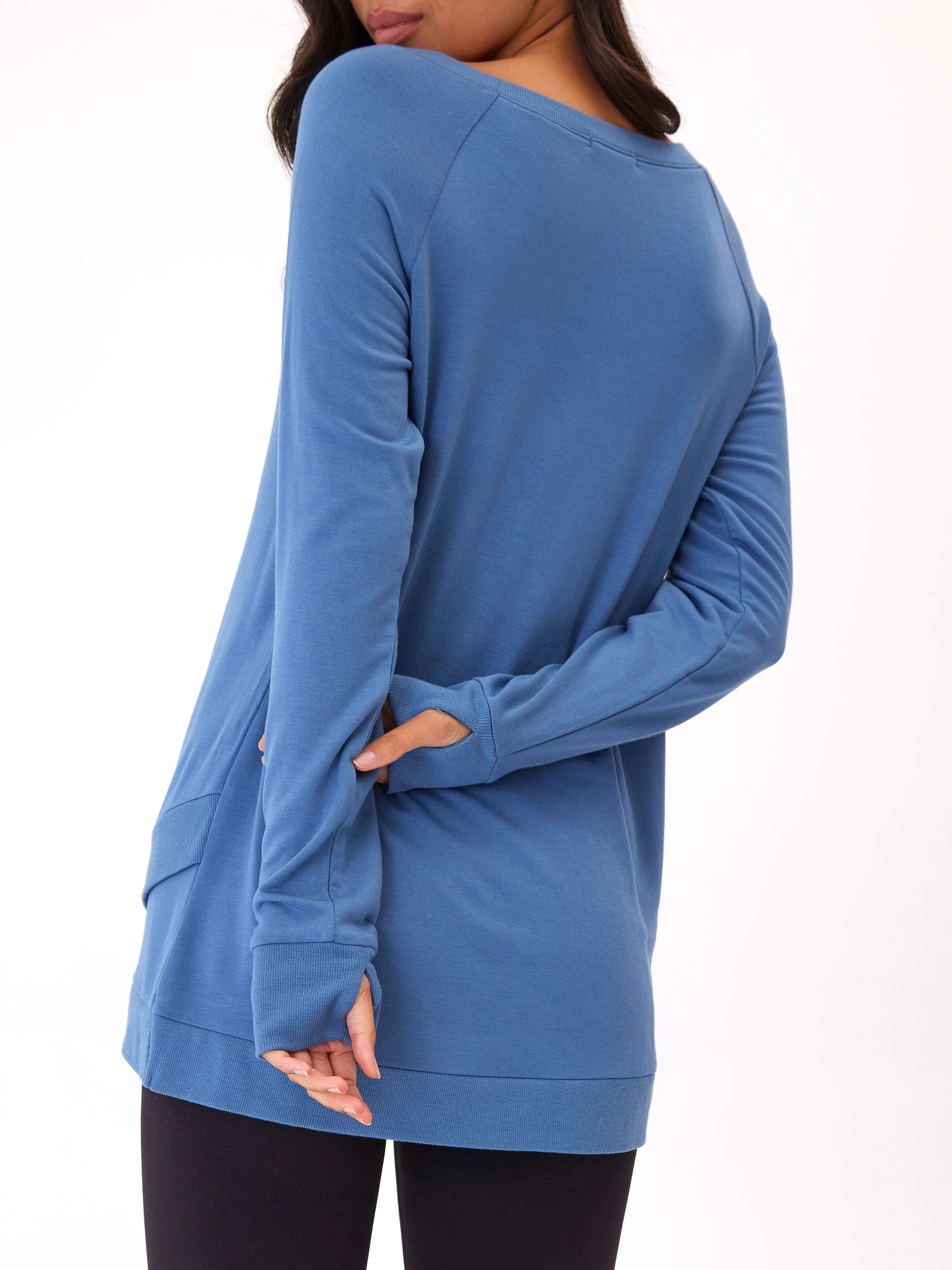 Sporty Fit Flexible Fiber Fill Leanna Feather Fleece Tunic