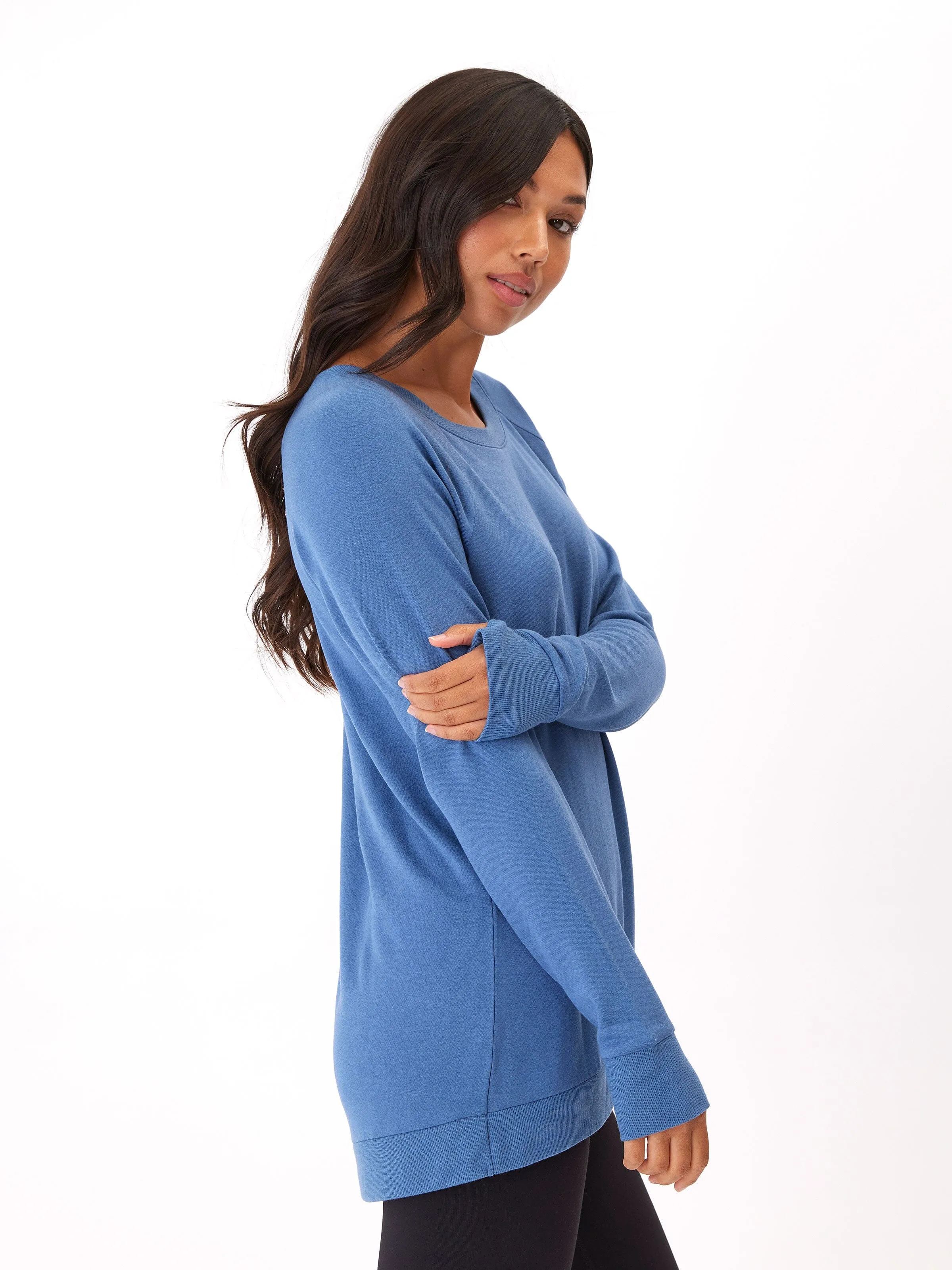 Wrinkle Free Exterior Cold Day Look Leanna Feather Fleece Tunic