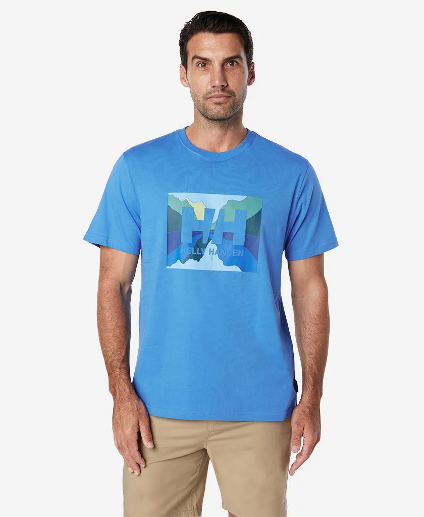 HH BOX FILL T-SHIRT, Ultra Blue Organic Cotton Blend