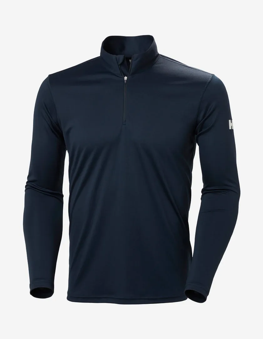 HH TECH 1/2 ZIP 2.0, Navy Self Fabric Tie Minimalist Detailing