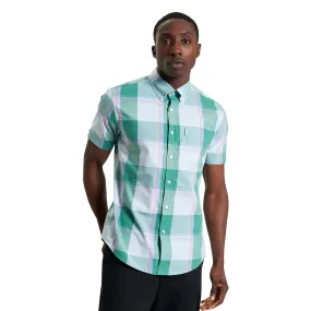 Ben Sherman Mens Multicolour Overcheck Short Sleeve Shirt Year-Round Wear