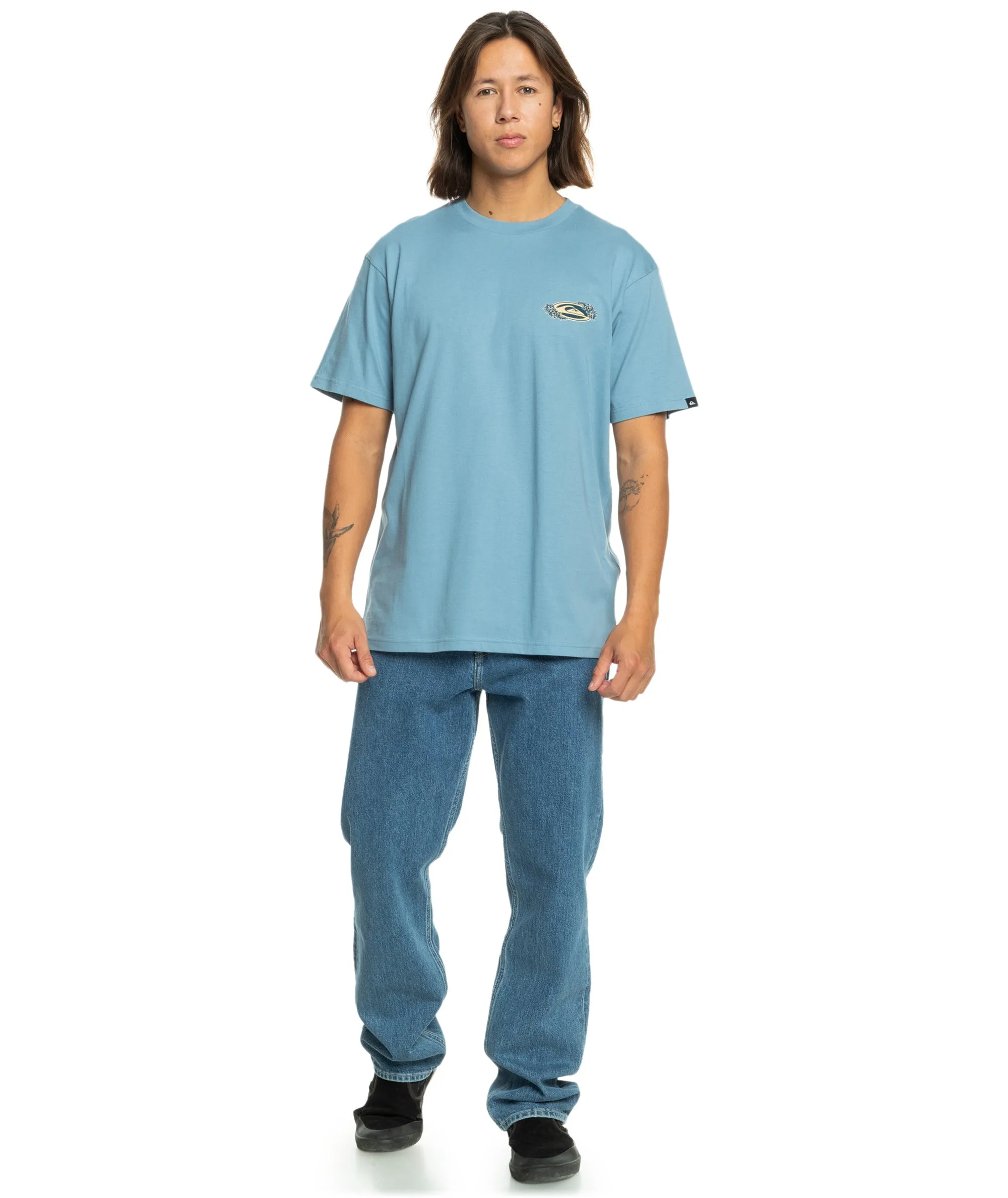 Quiksilver Mens TC Snap Short Sleeve Graphic T-Shirt Breathable Construction