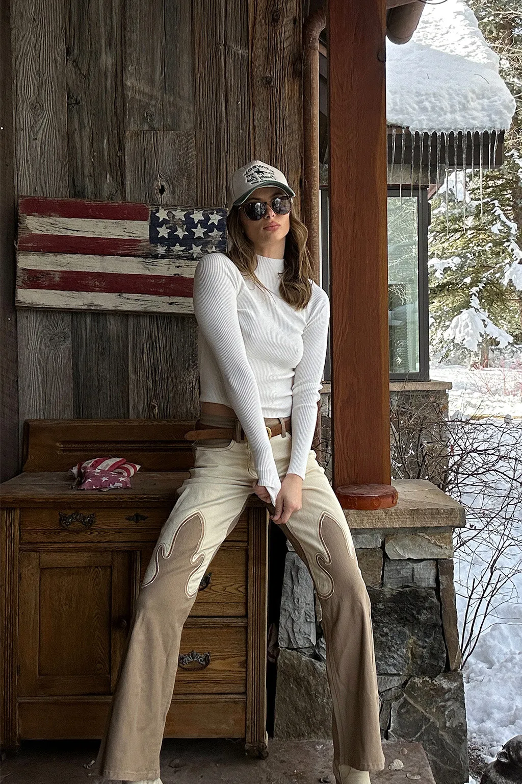 Polished Look High Noon Two Tone Western Pants