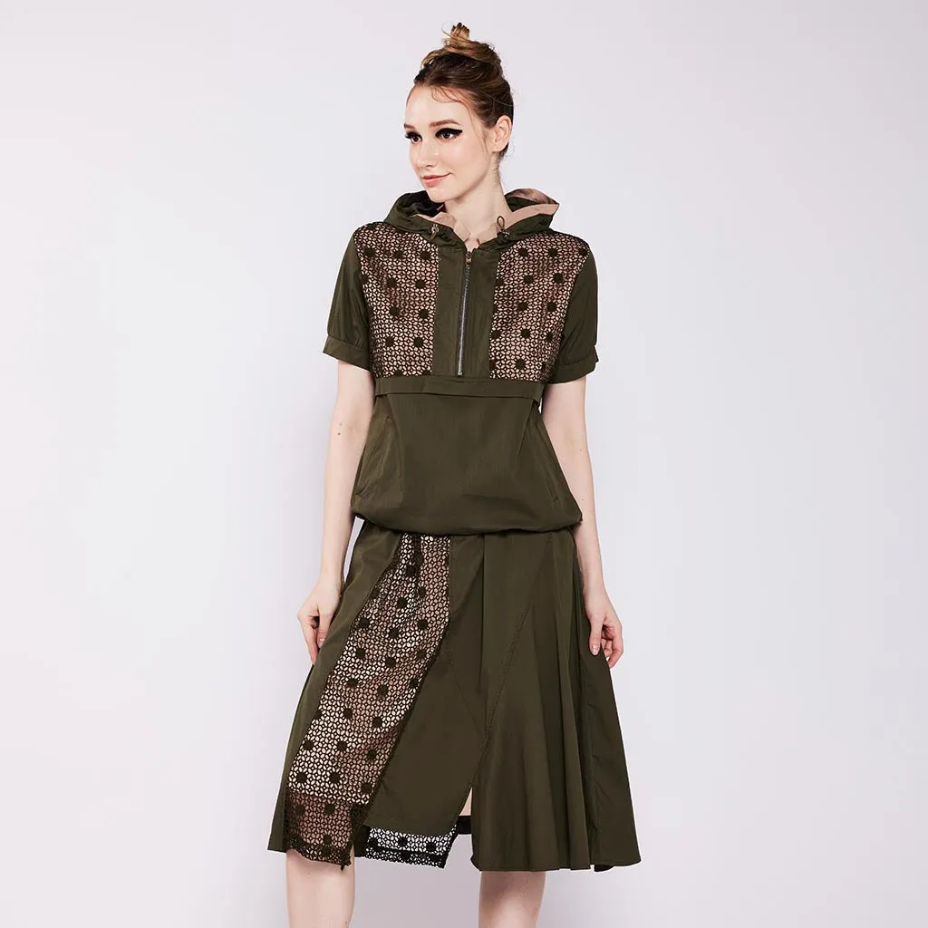 Lyn Flare Skirt Leather Look