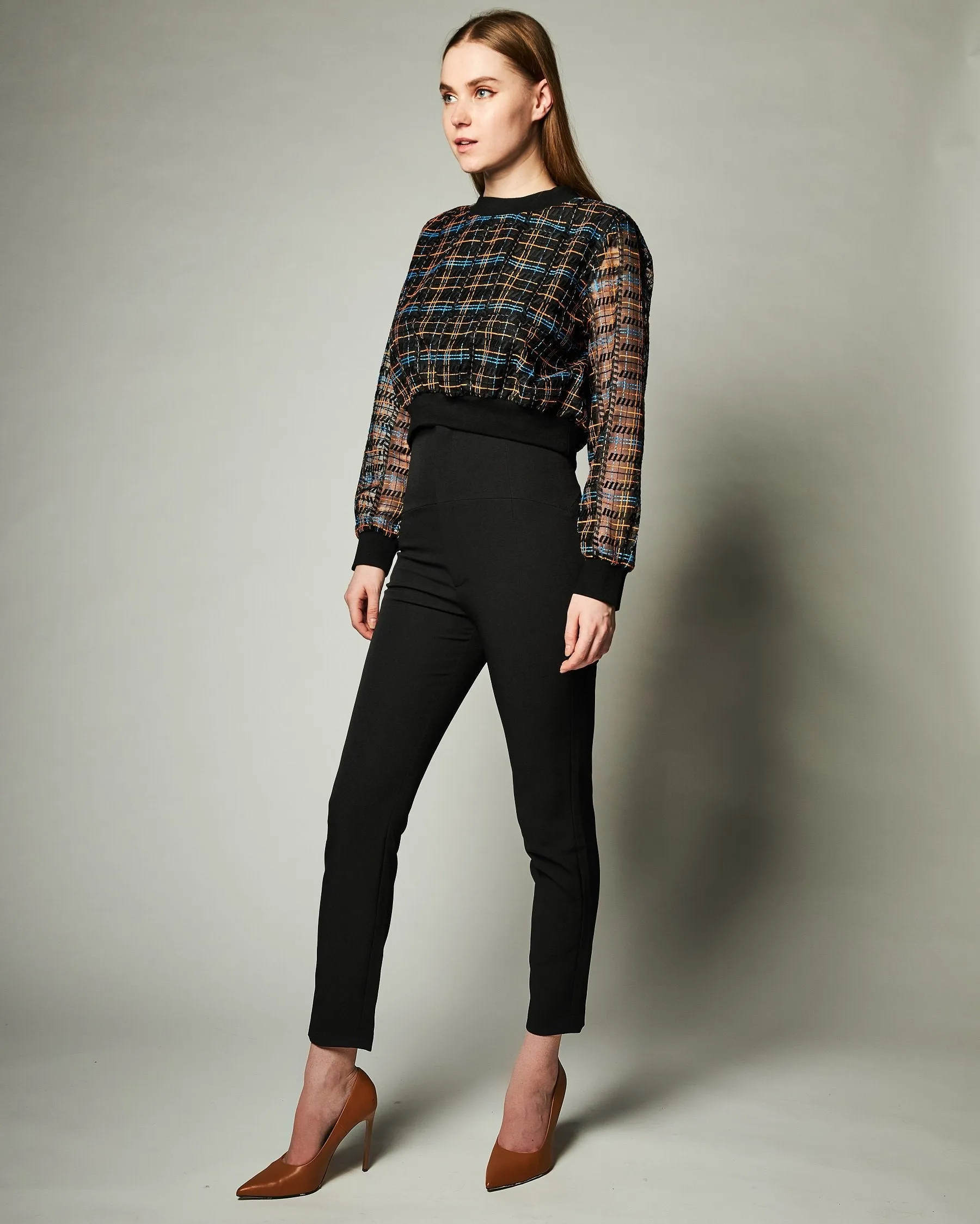 High Waisted Long Pant Daily Look Cool Silhouette