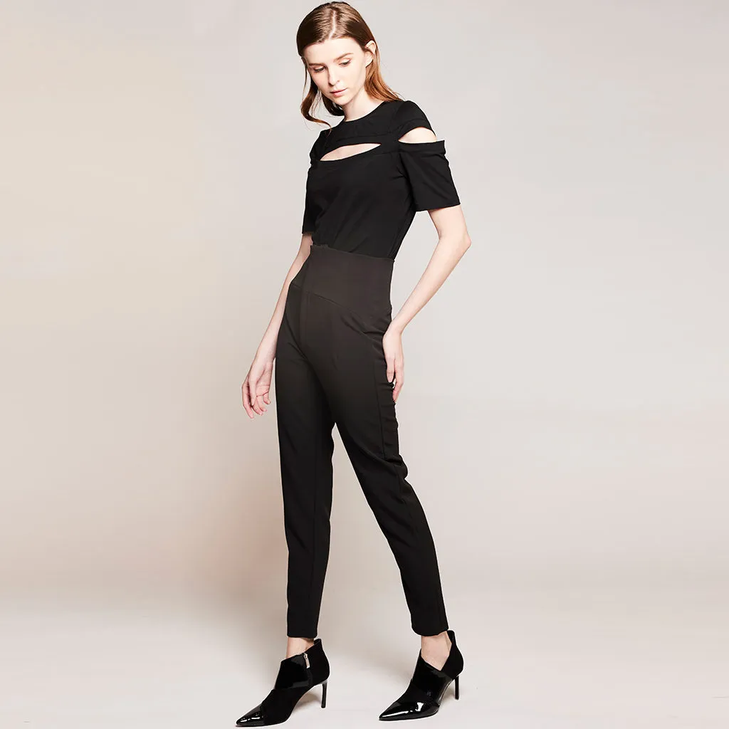 Subtle Texture Flexible Fit High waisted Skinny Pant