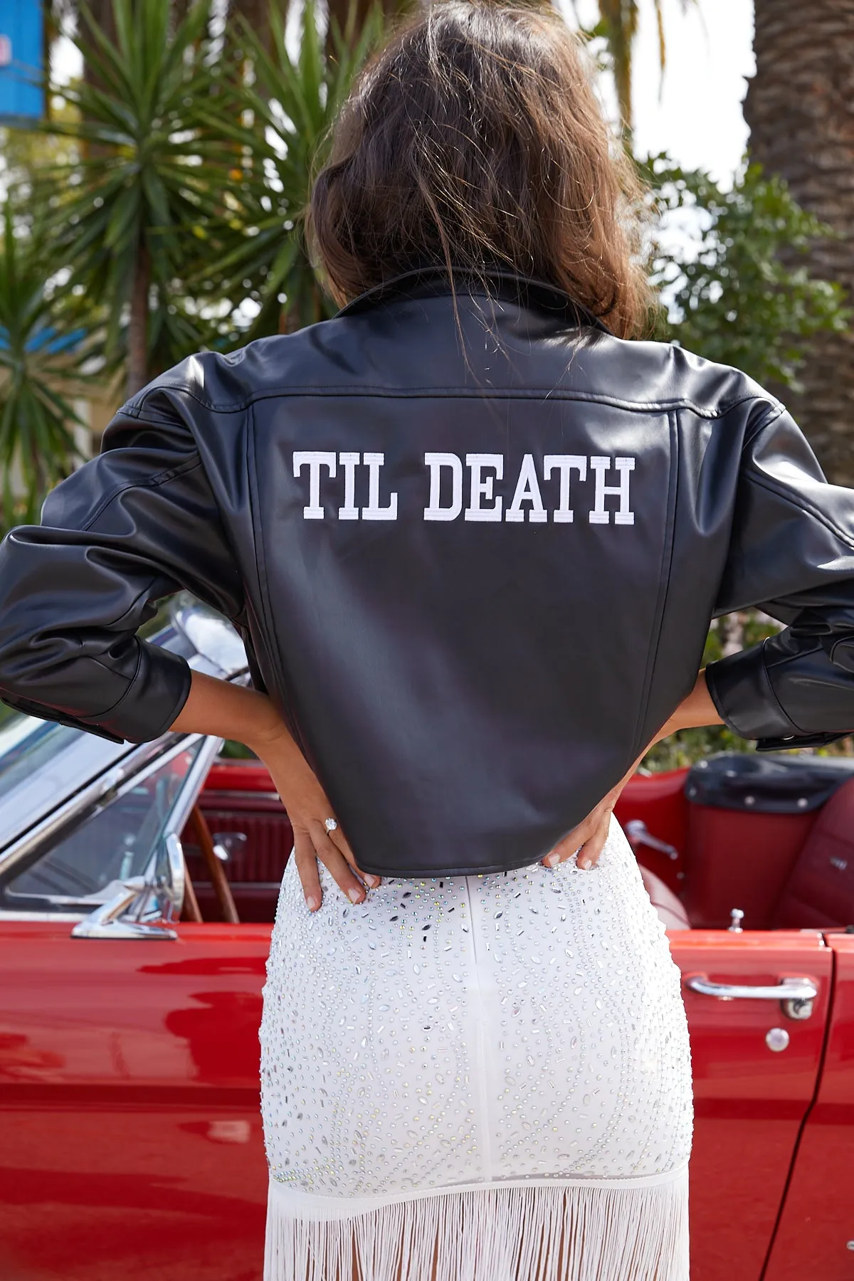 Secure Closure Systems 'Til Death Black Vegan Leather Jacket