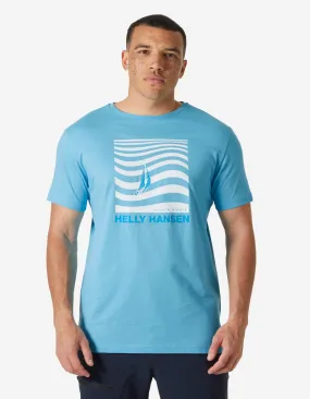 SHORELINE T-SHIRT 3.0, Aqua Recycled Polyester Blend