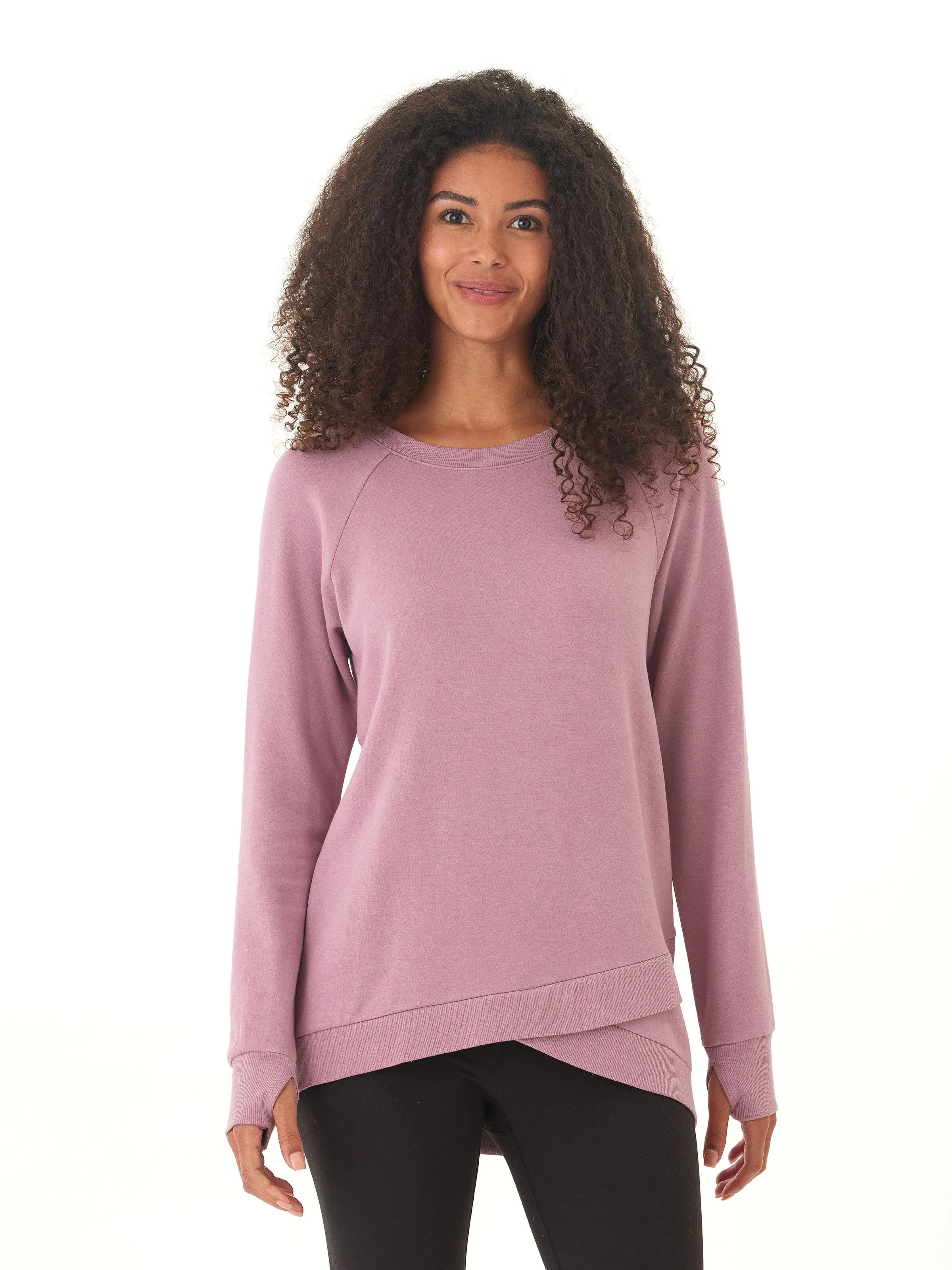 Mid Season Wear Belted Style Leanna Feather Fleece Tunic