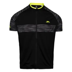 Hybrid Fabric Blend Breathable Hoodie Trespass Mens Hazzel Zip Up Cycling Short Sleeve T-Shirt