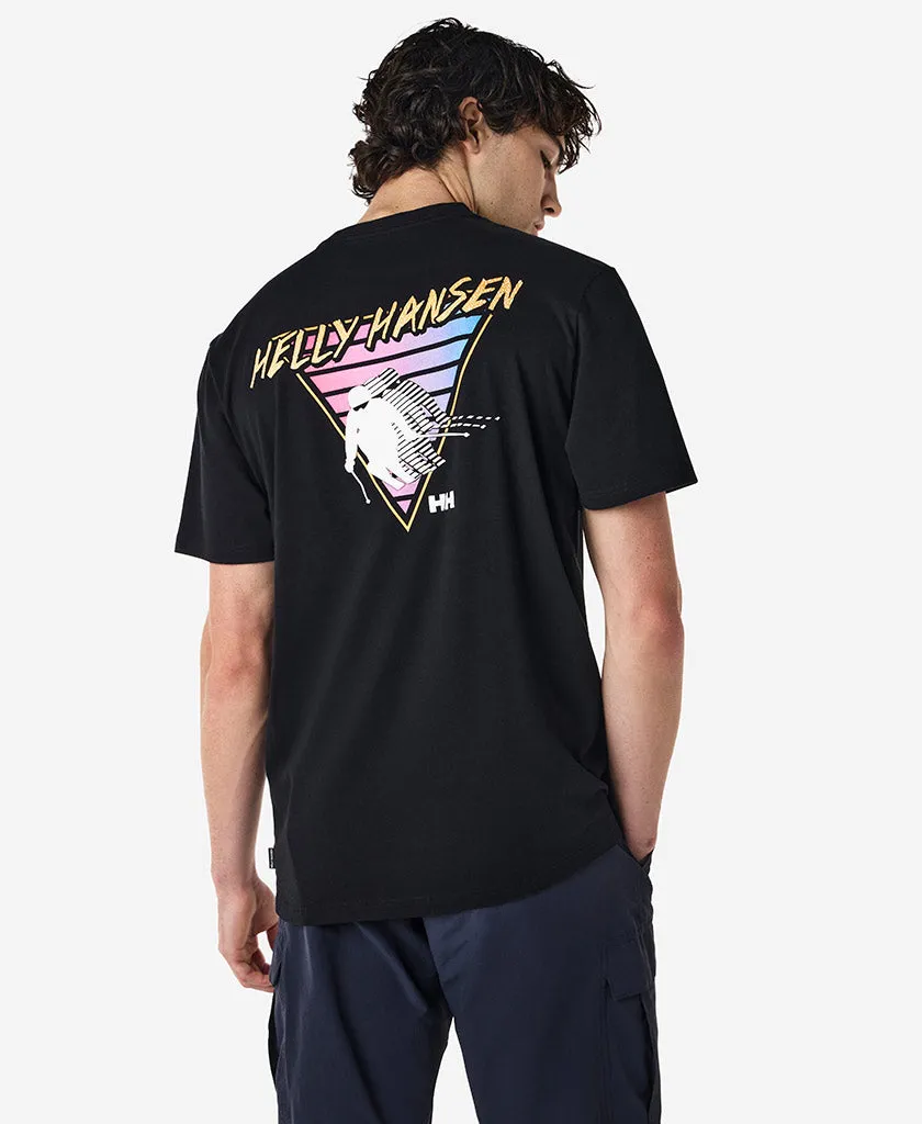 Raw Edge Detail GROOMERS T-SHIRT, Black