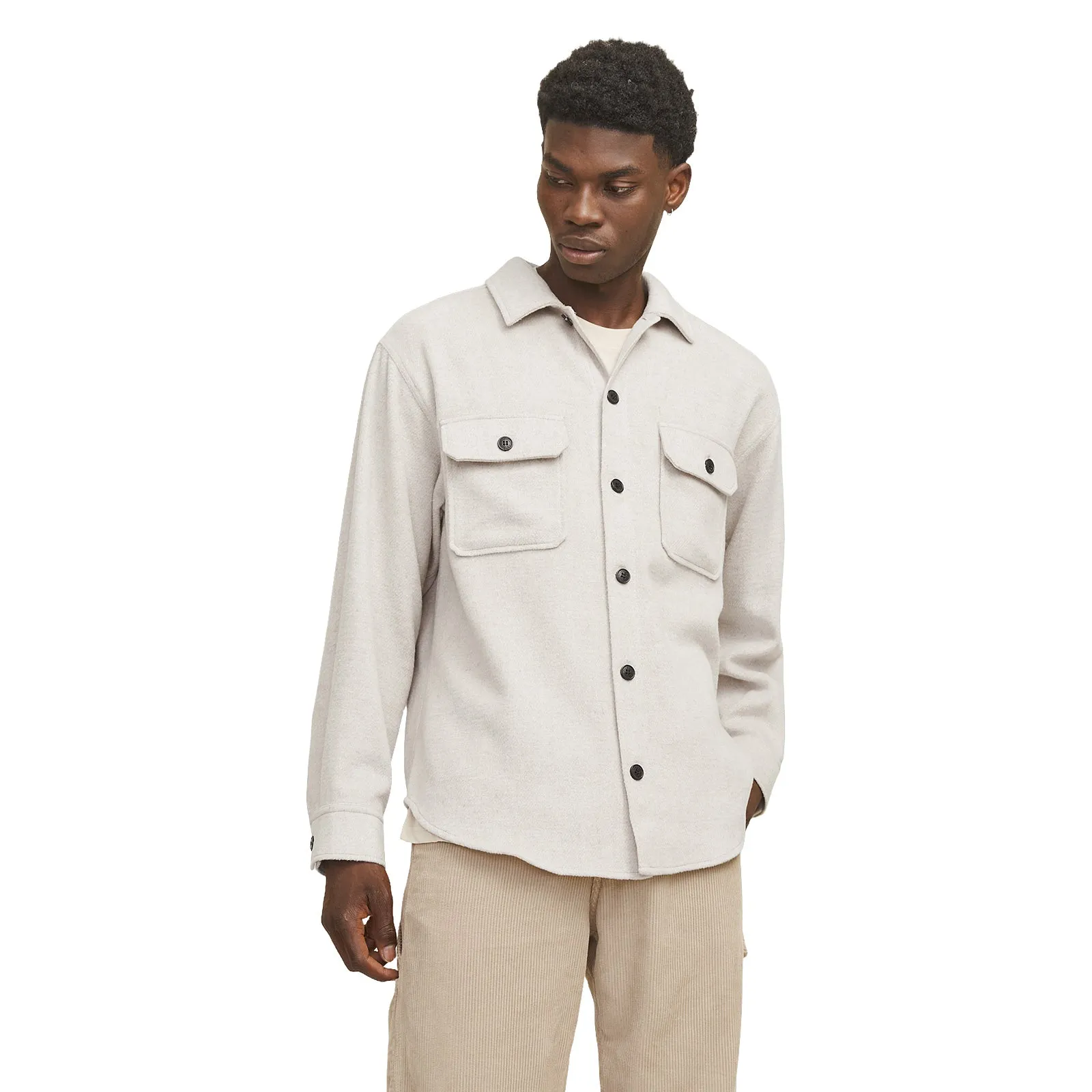 Jack & Jones Mens Bradley Ollie Long Sleeve Shirt Versatile Design Workwear Essential