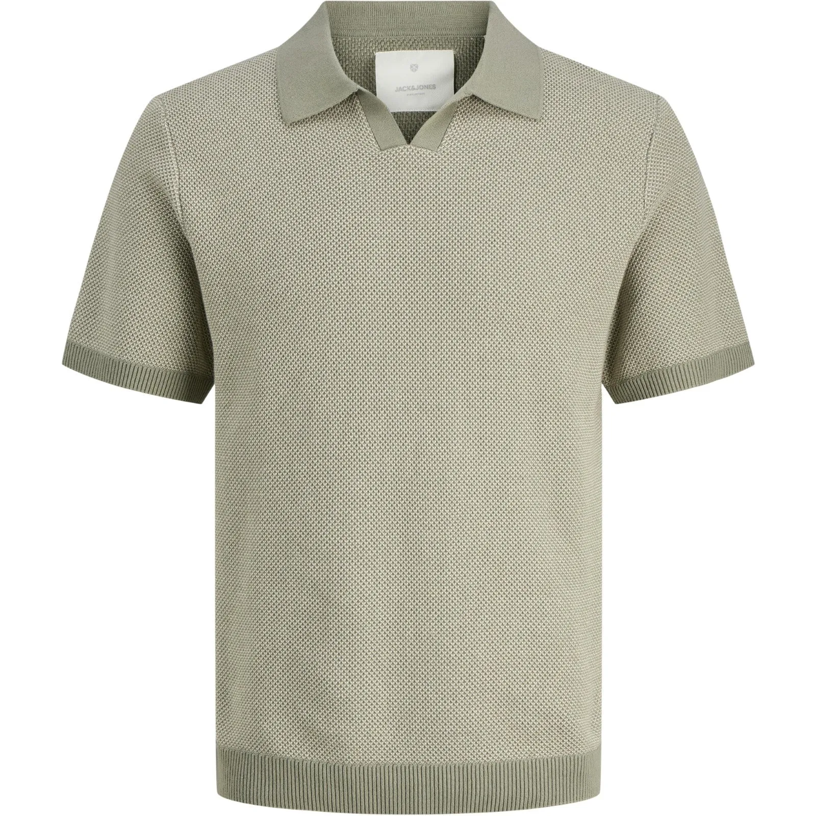 Timeless Look Jack & Jones Mens Ceaston Knit Split Short Sleeve Polo Shirt