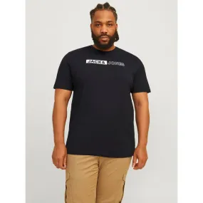 Jack & Jones Mens Corp Logo Big & Tall Short Sleeve T-Shirt Adjustable Hem Toggles QuickRelease Closures