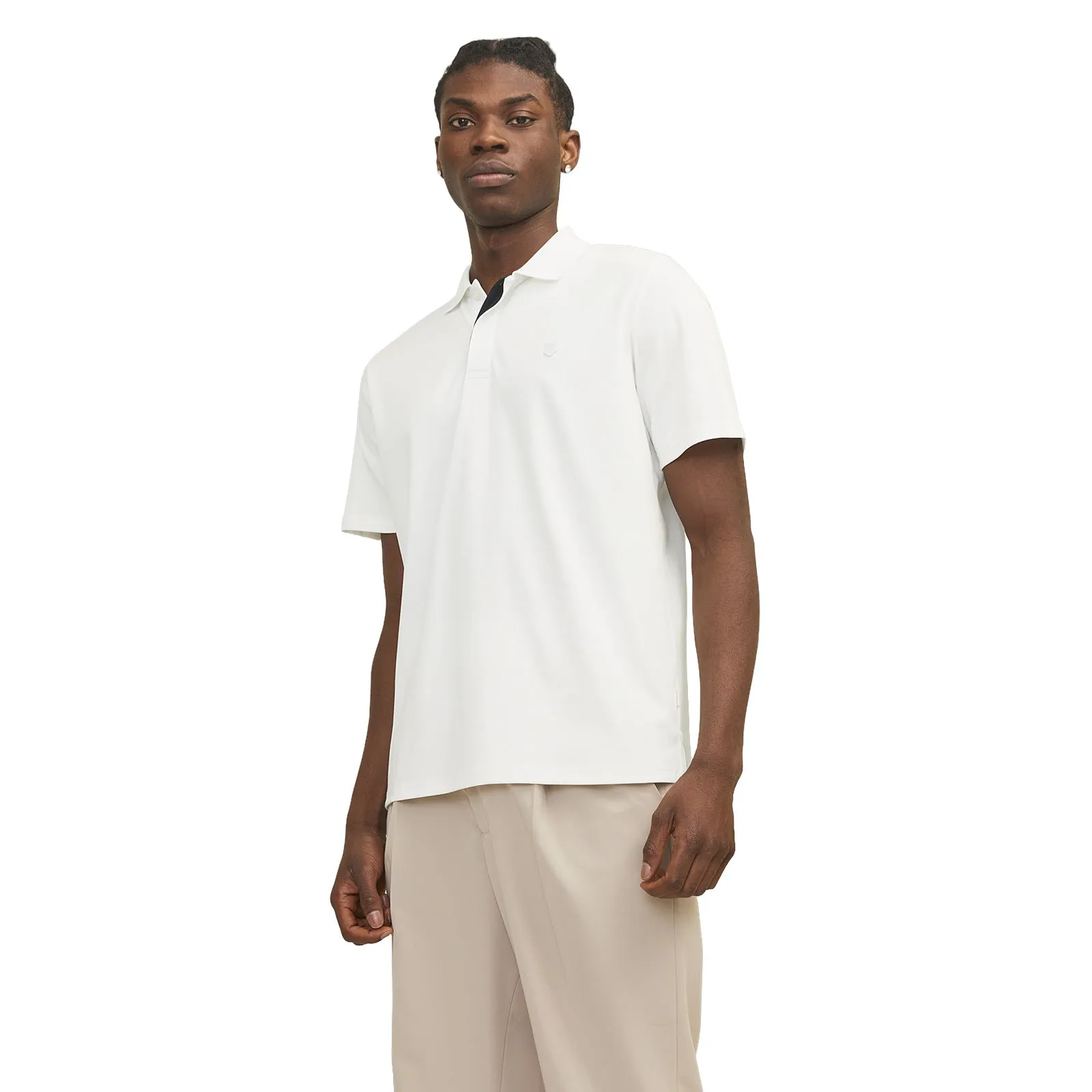 LowProfile Hem Optimal Airflow Texture Jack & Jones Mens Crodney Short Sleeve Polo Shirt