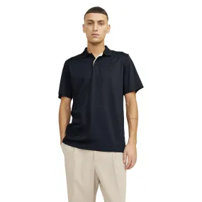 Jack & Jones Mens Crodney Short Sleeve Polo Shirt Subtle ToneOnTone Stitching
