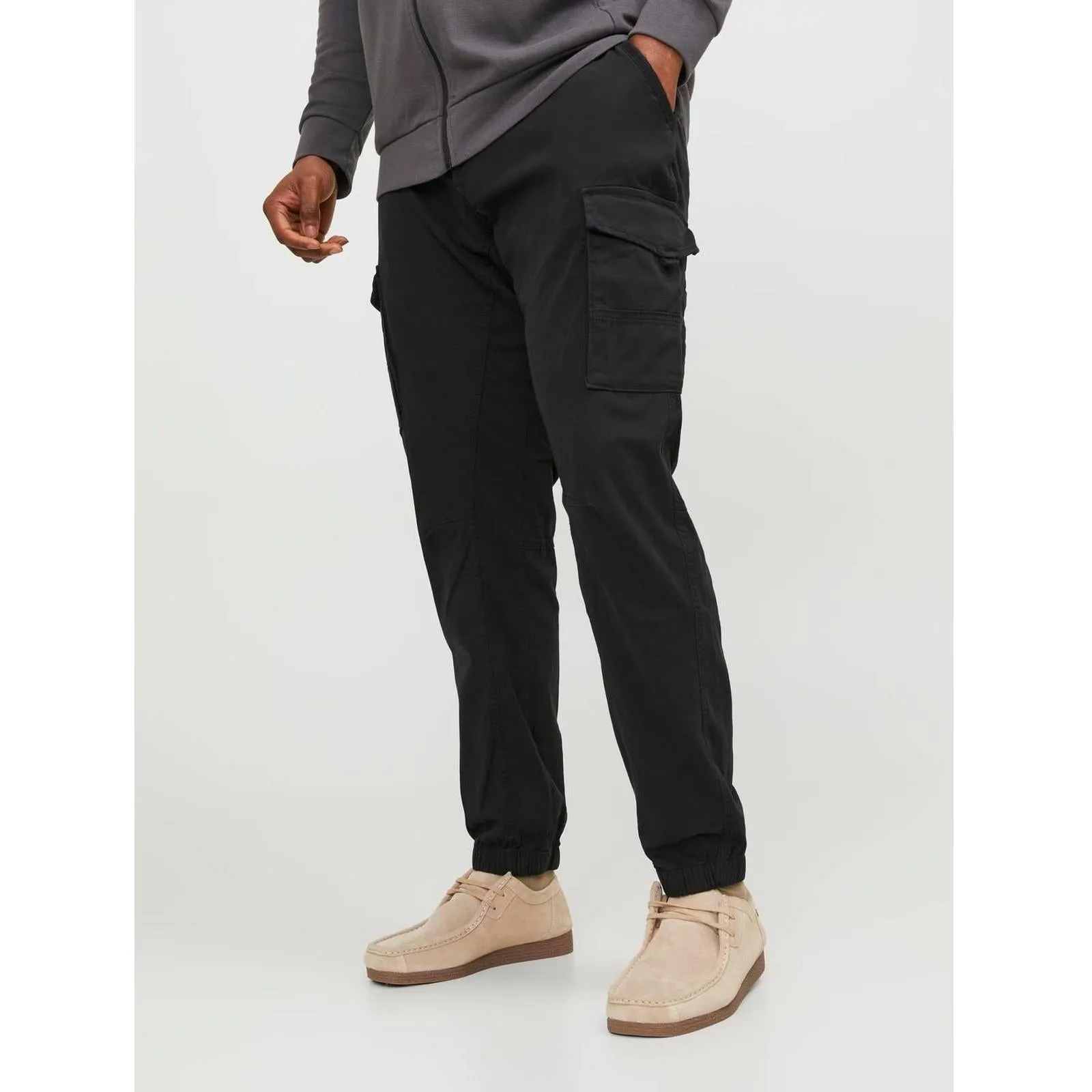 High Density Weave Jack & Jones Mens Paul Big & Tall Slim Tapered Fit Cargo Pants