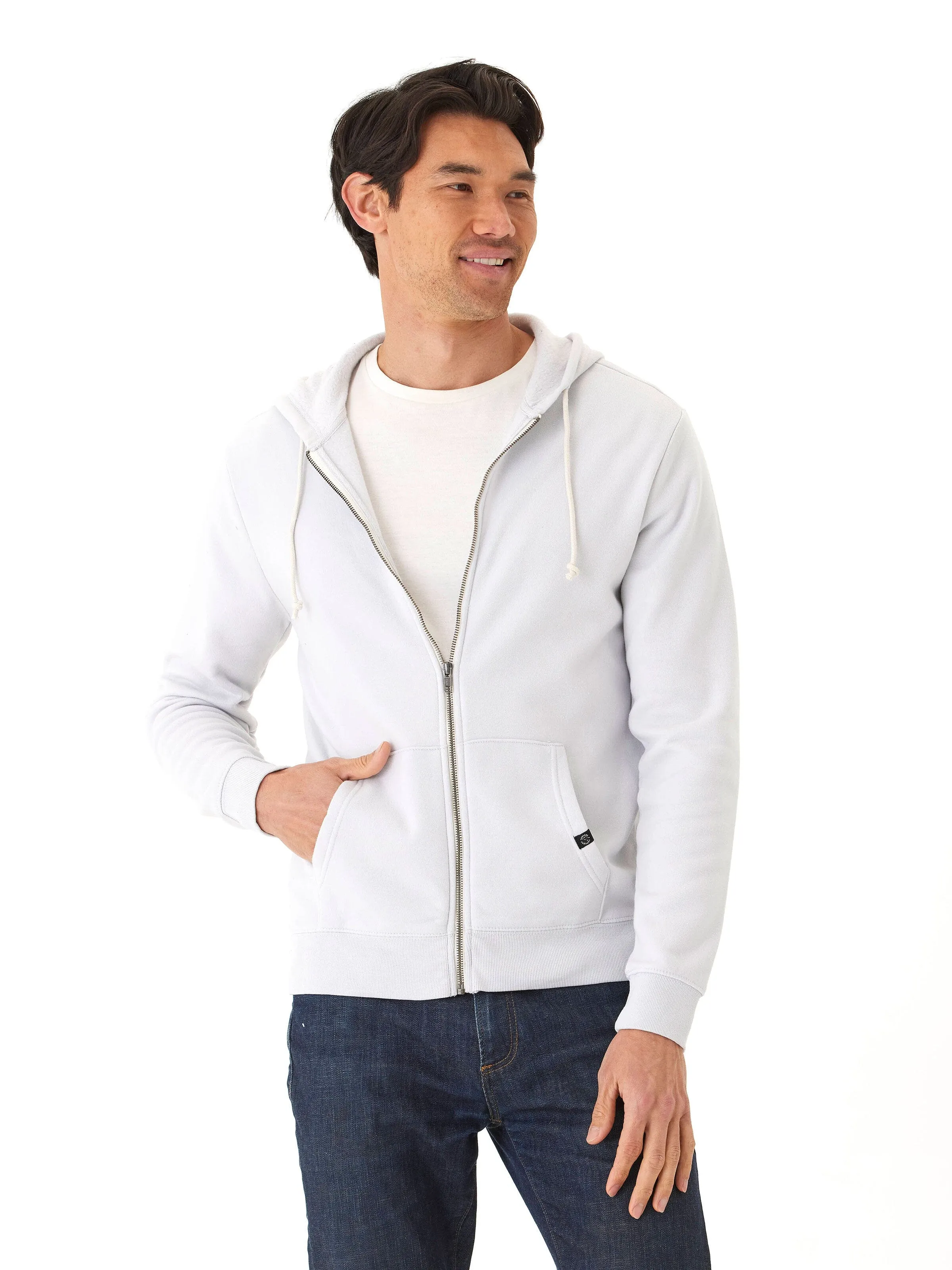 Comfort Fit Quilted Interior Jordyn Mineral Wash Fleece Full Zip Hoodie