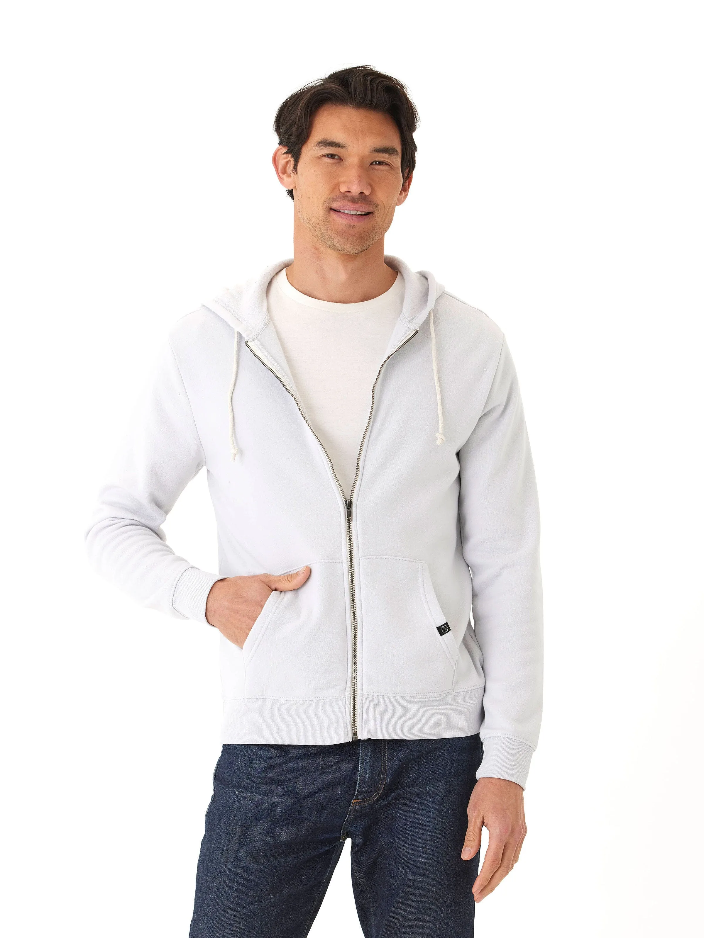 Jordyn Mineral Wash Fleece Full Zip Hoodie Comfort Fit Cut