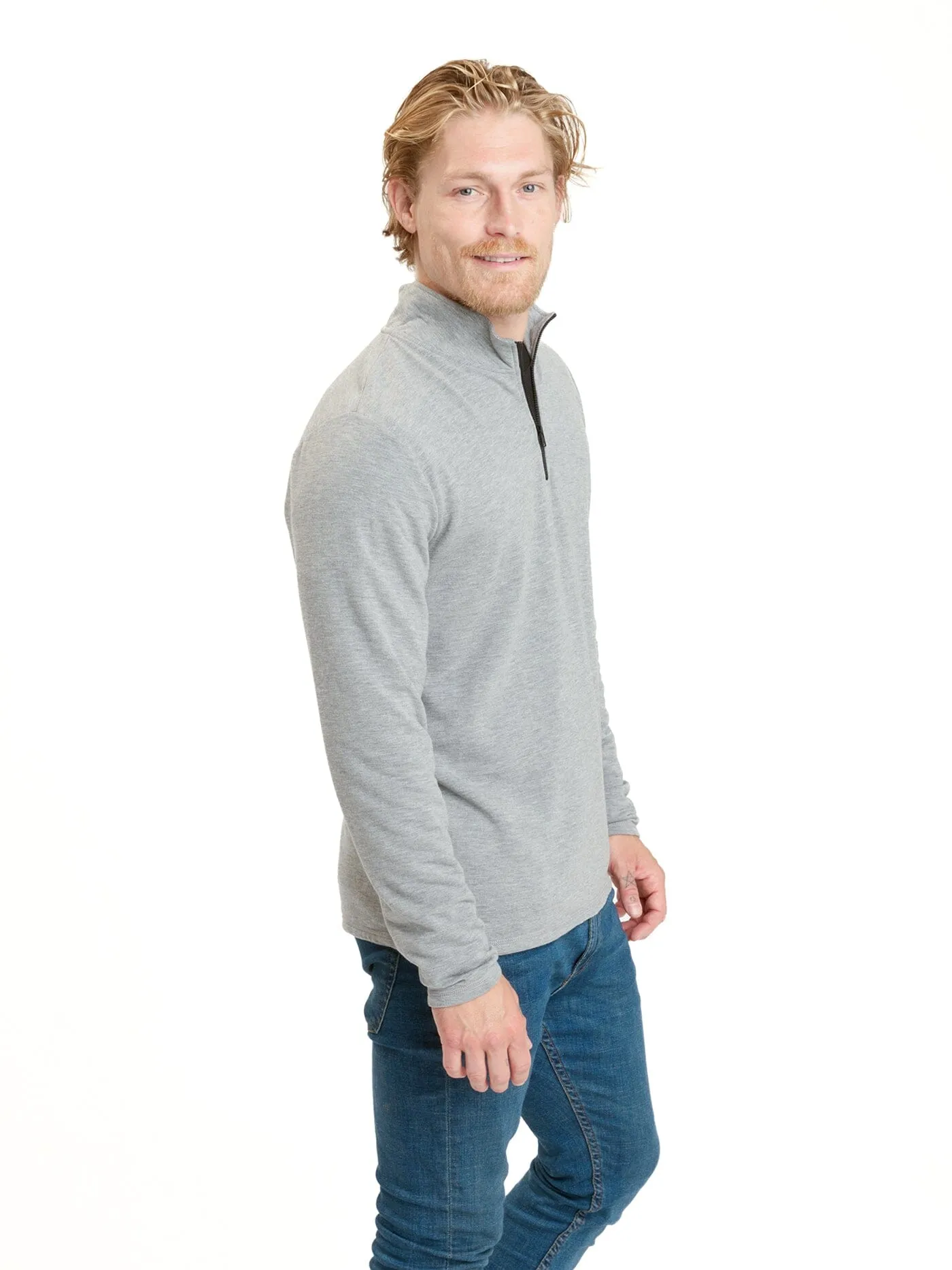 Kace Feather Fleece Quarter Zip MultiPocketStyle