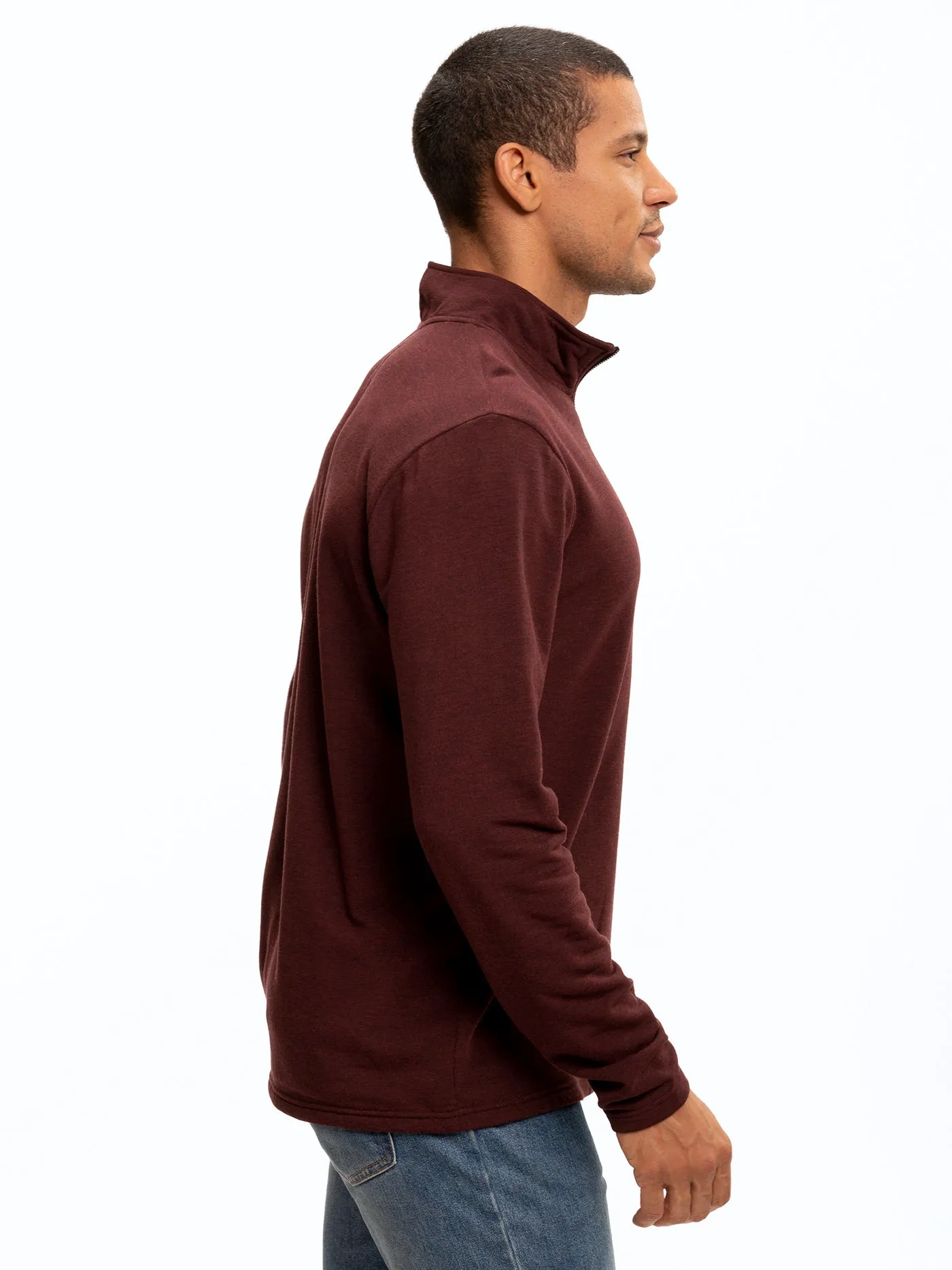 Kace Feather Fleece Quarter Zip Cozy Design Lightweight Design