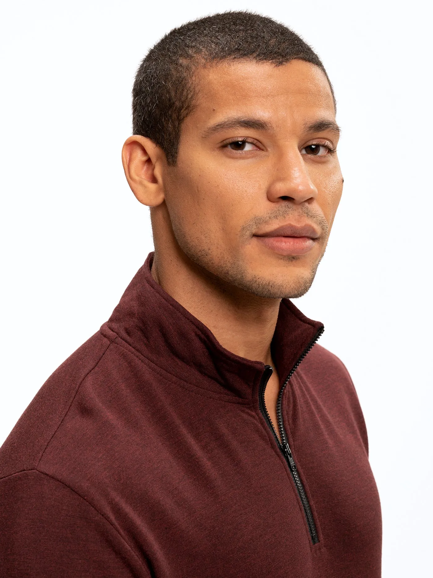 Kace Feather Fleece Quarter Zip Quick Access Hidden Pockets Adaptive Tension Bands