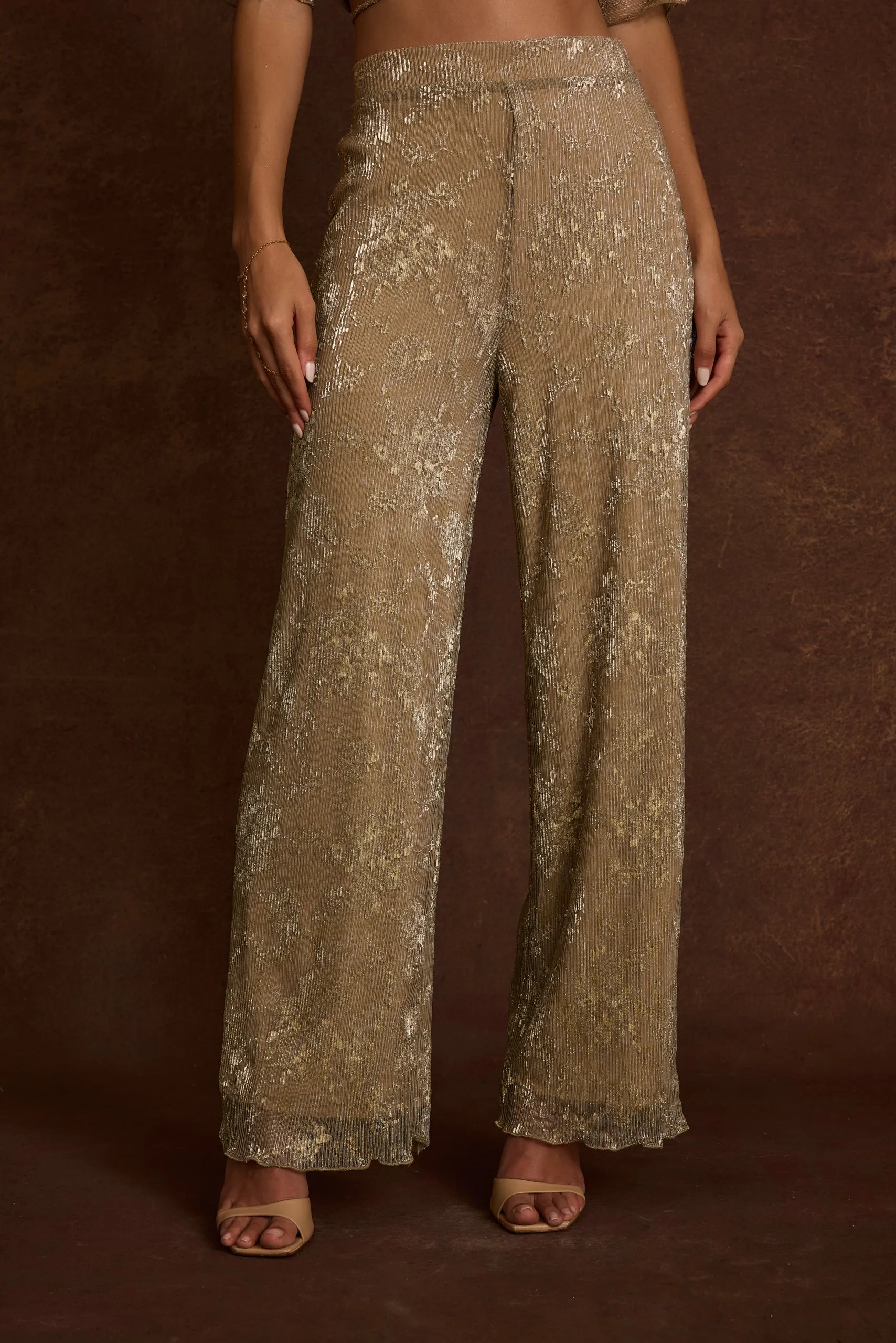 Kaia Gold Metallic Pant MoistureWicking